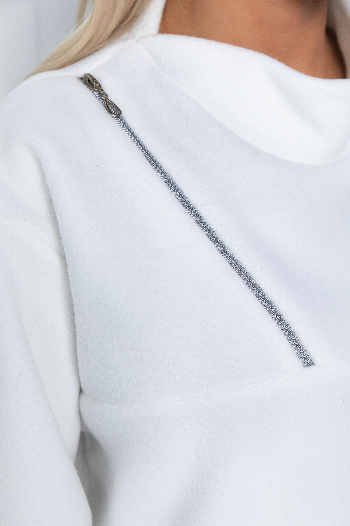 Свитшот Лори (белый) флисовый Б12555-7