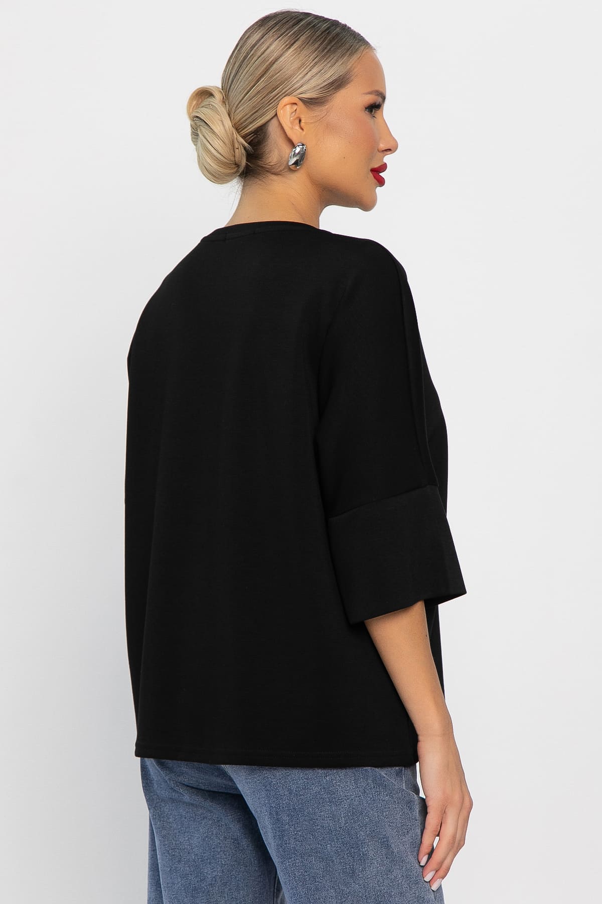 Блуза Фауст (черная) Б14202-20М