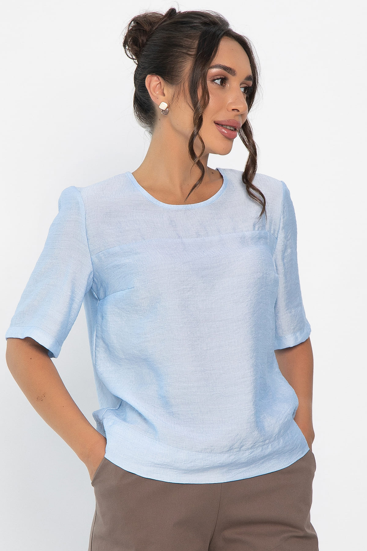 Блуза Меридиан (нежно-голубая) Б14006-25М