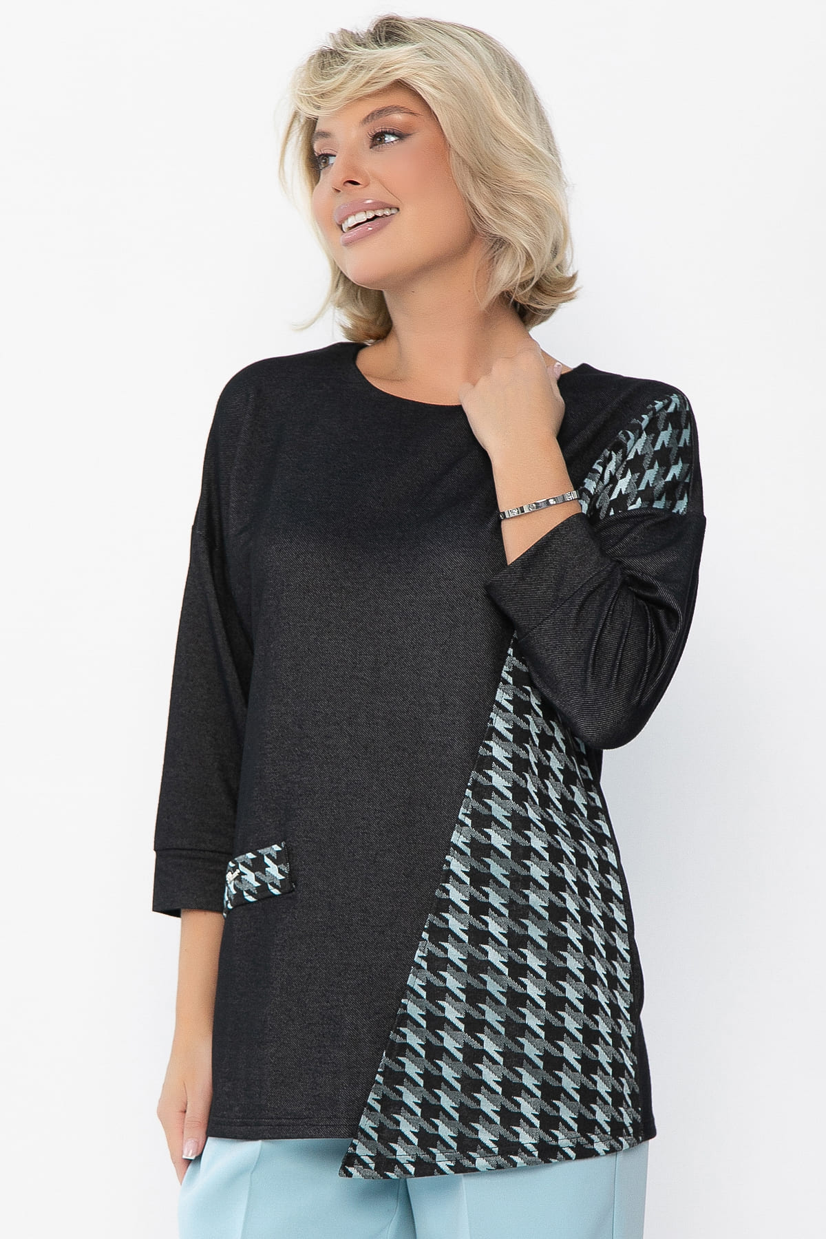 Джемпер Глория (графит/тиффани) Б12199-30