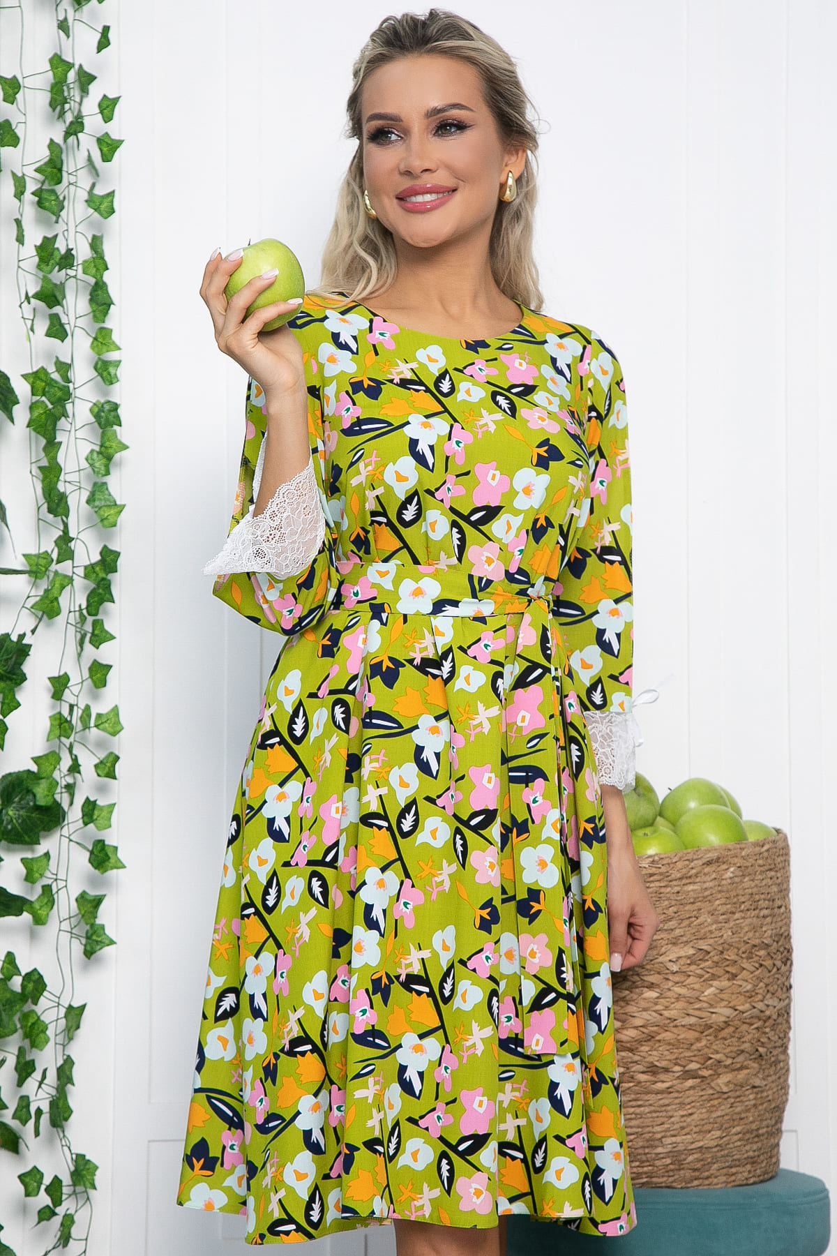 Платье Яна (зеленое) П13639-33М