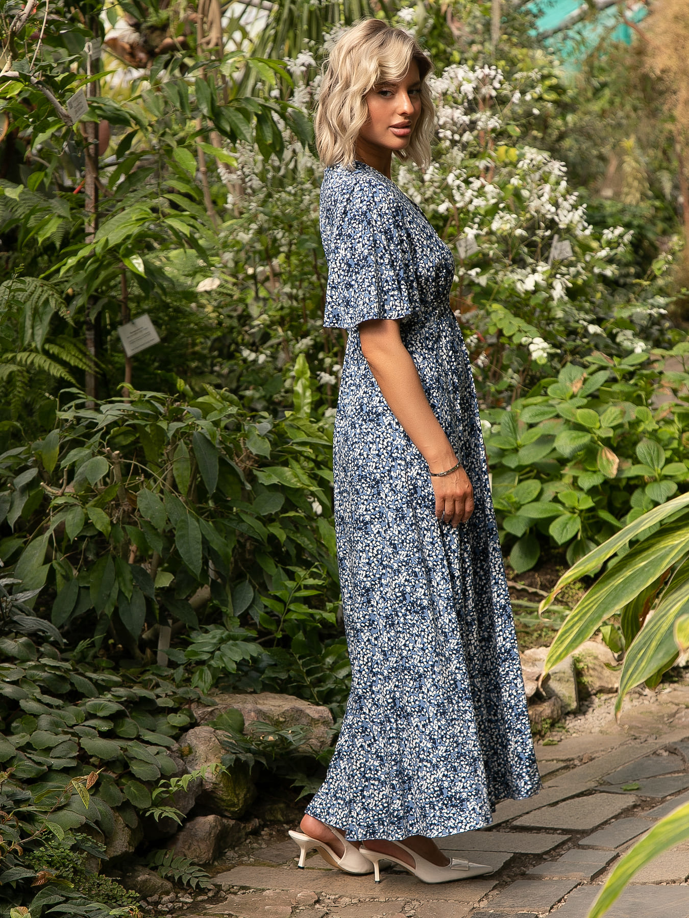 Платье Летняя грация (синее) П15606-1М