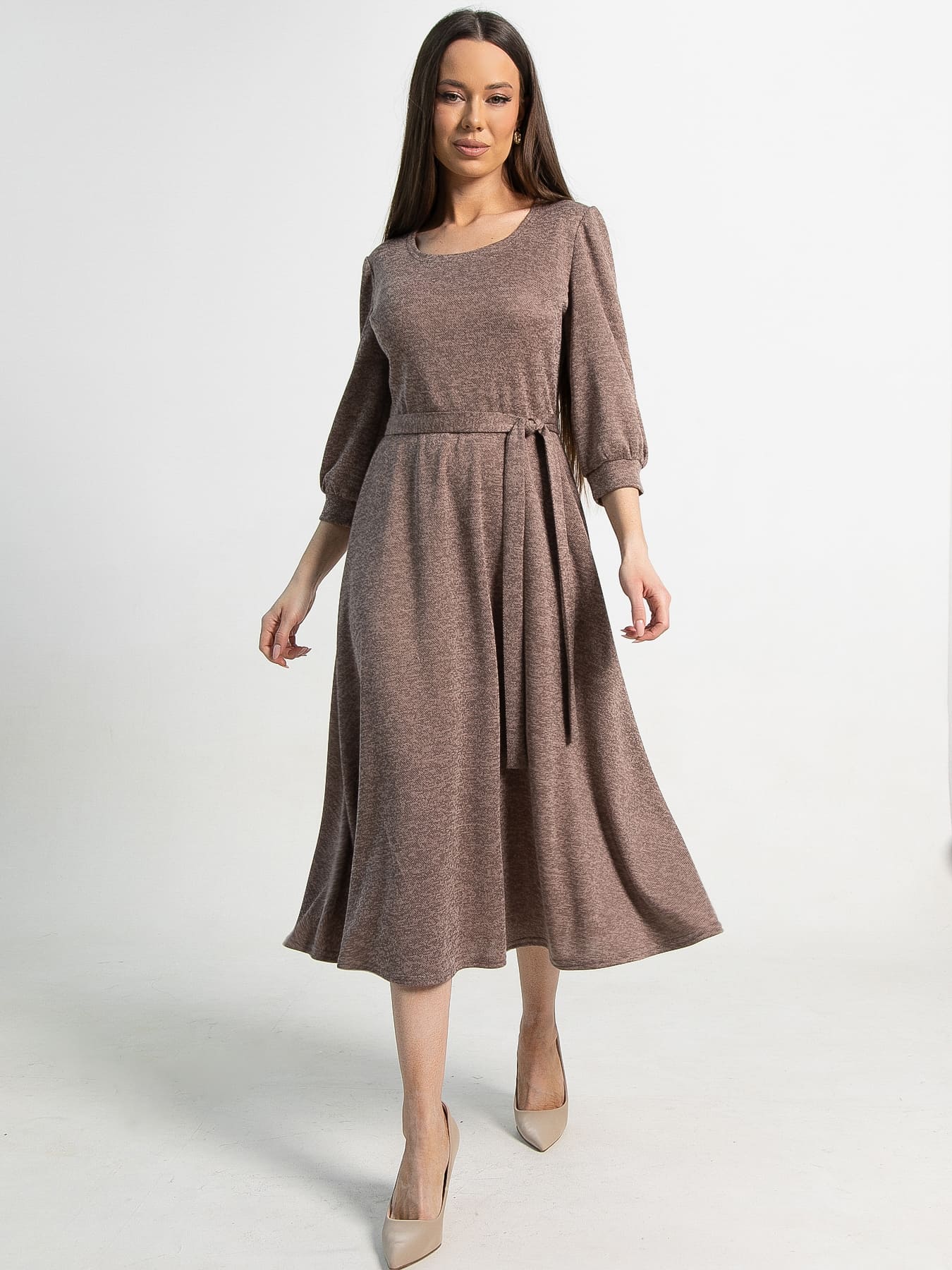 Платье трикотажное Ирина НЬЮ (кофе) П15220-9М