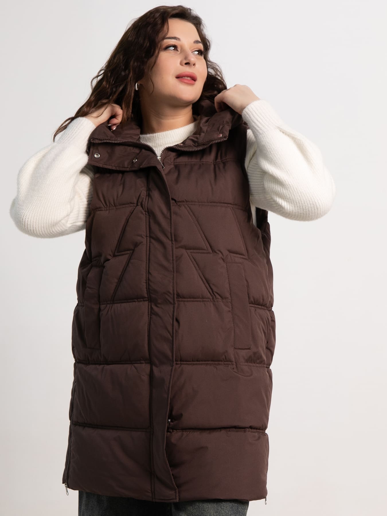 Жилет утепленный Вега (горький шоколад) Б15304-18М