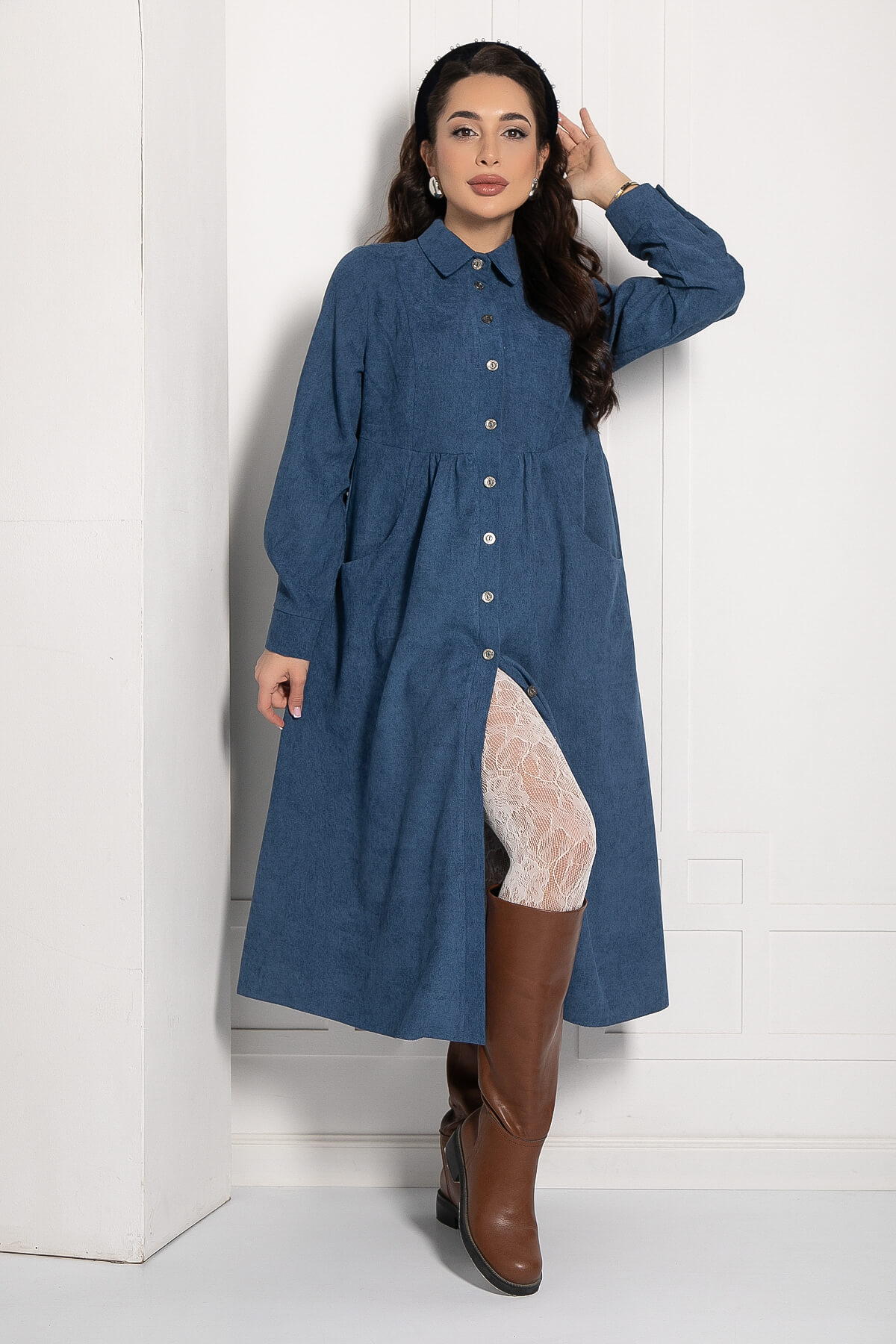 Платье Сабина (синее) П12657-4