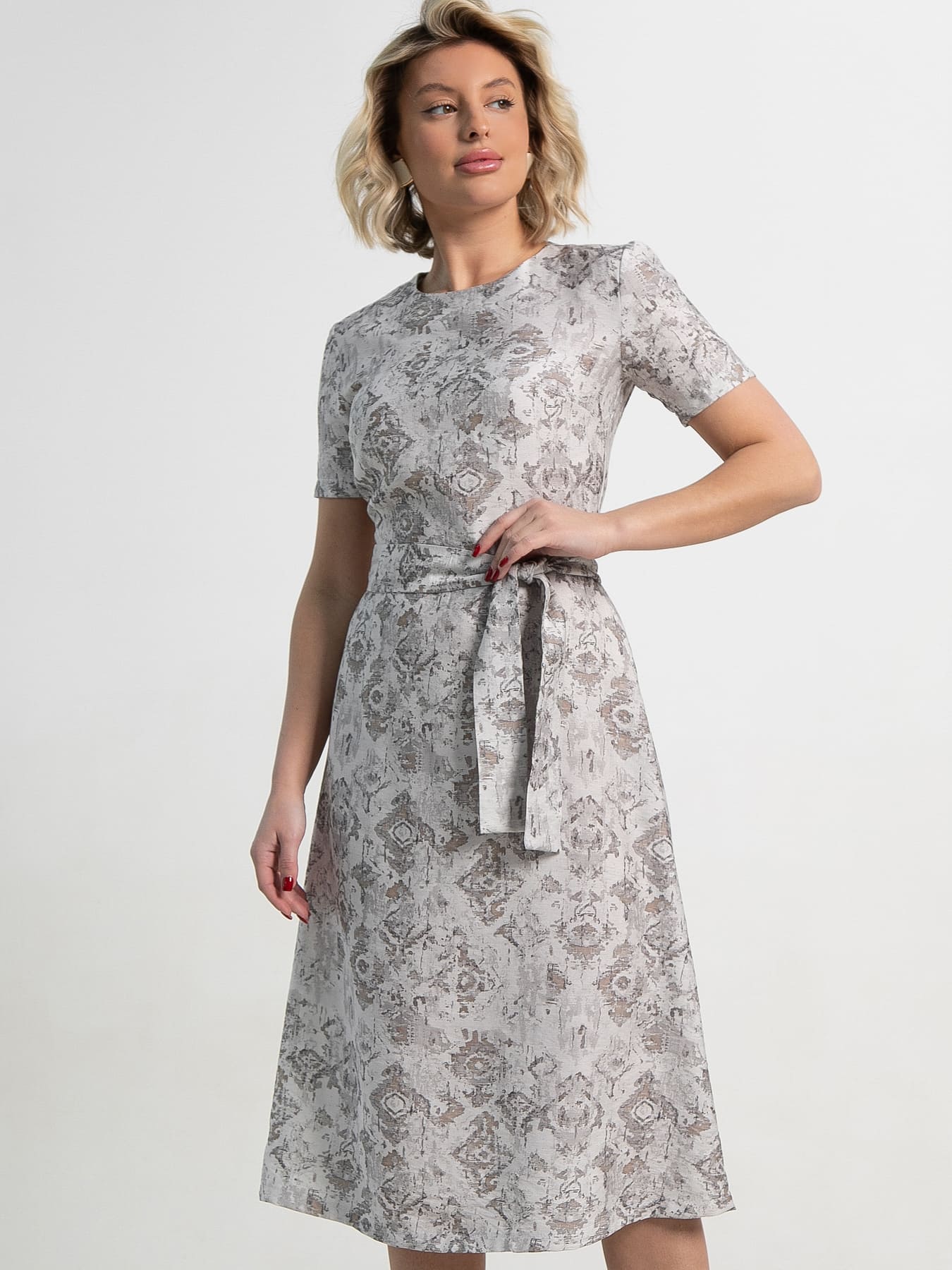 Платье Парижанка (серое) П15116-10М