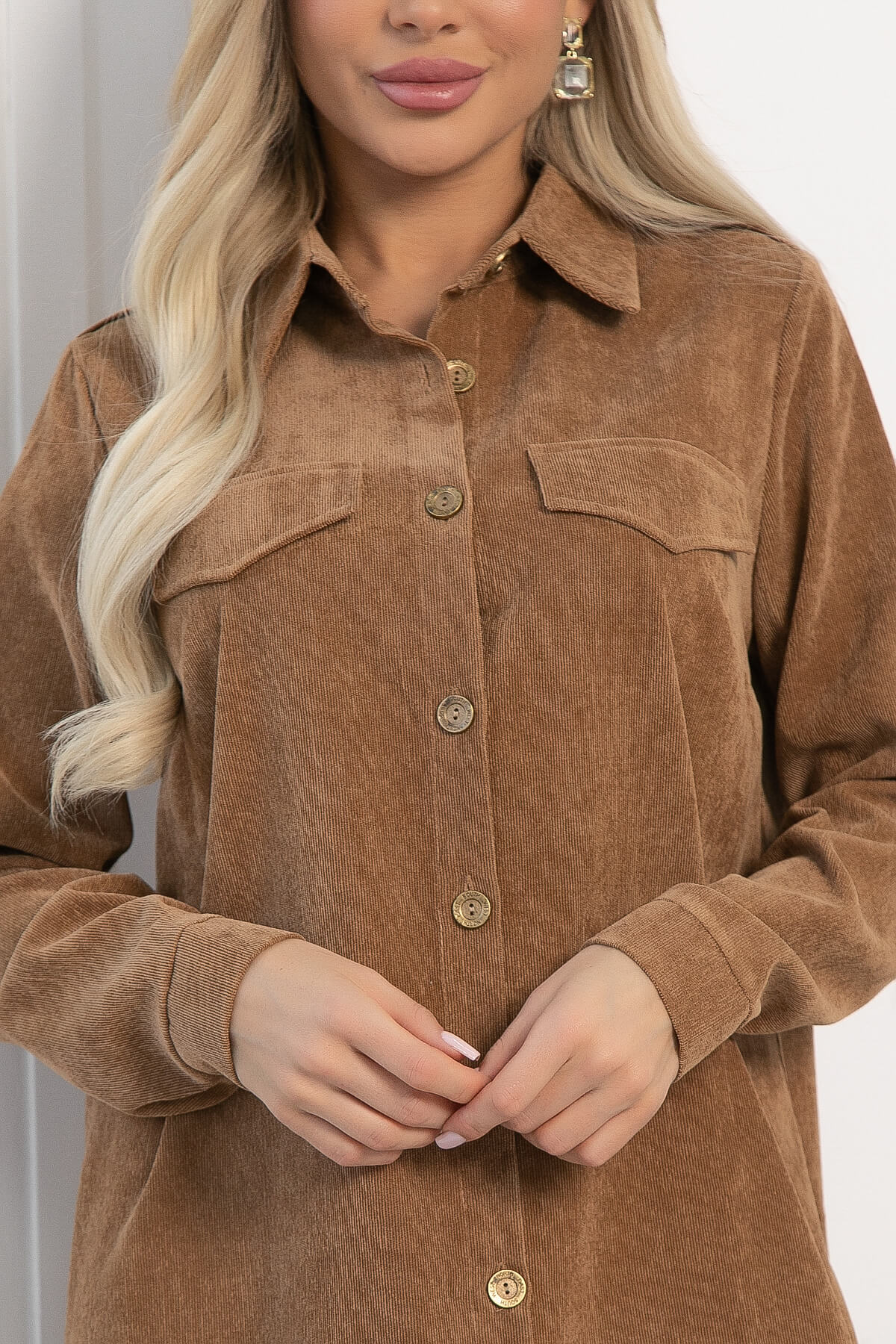 Платье-рубашка В большом городе (коричневое) П12800М