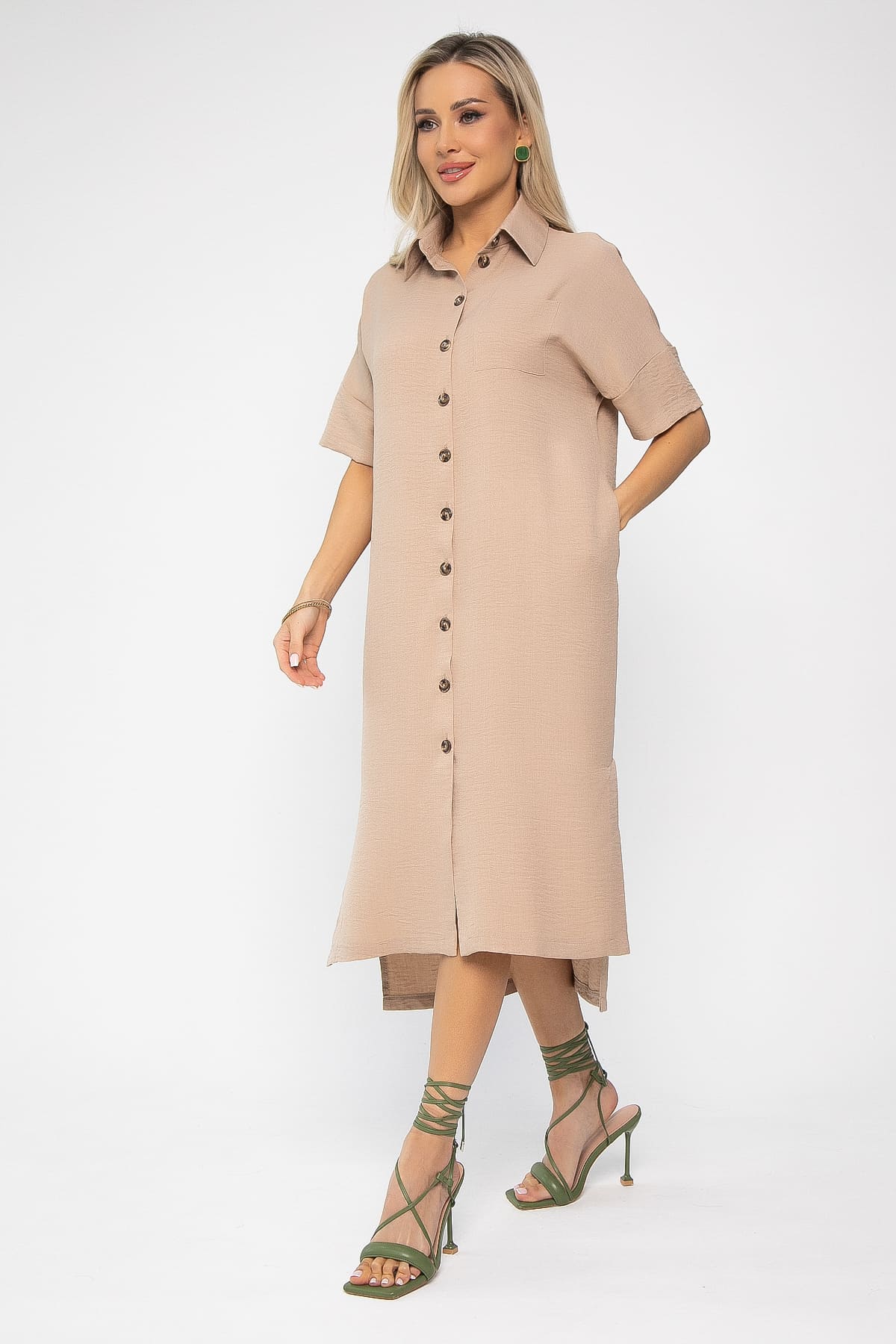 Платье Фруктовый коктейль (бежевое) П13656-18М