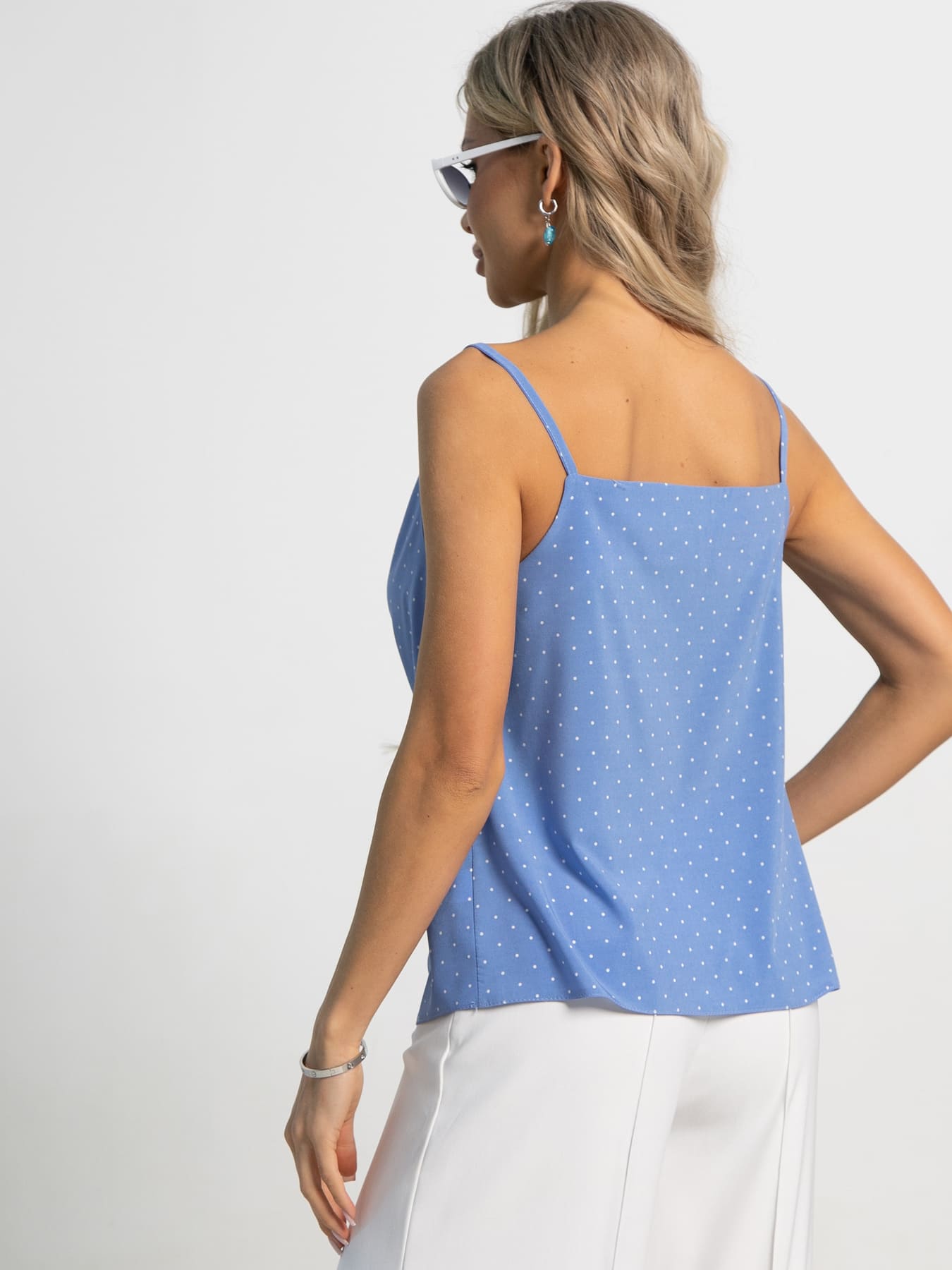 Топ Легкий штрих (голубой/горох) Б15569-34М