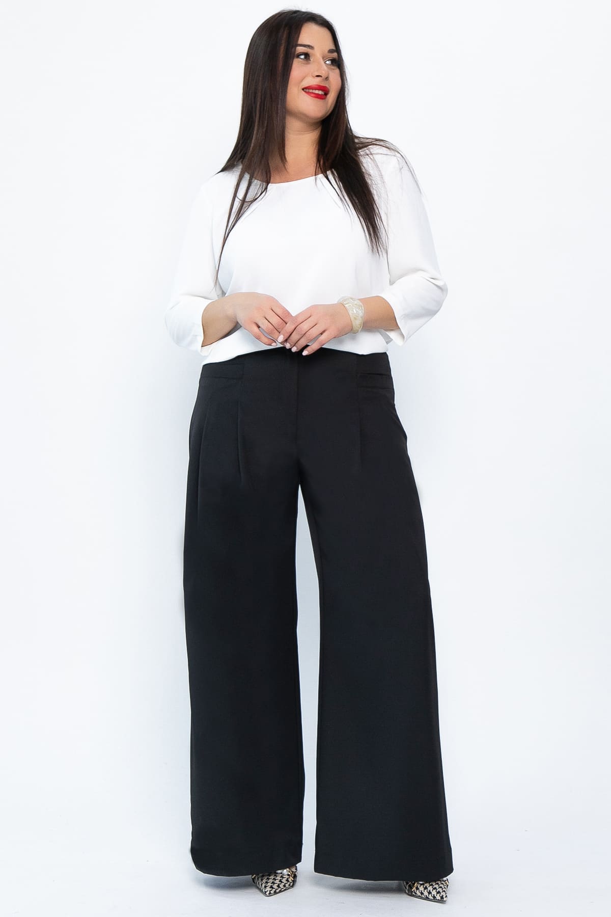 Брюки палаццо Креатив (черные) Б14636-24М