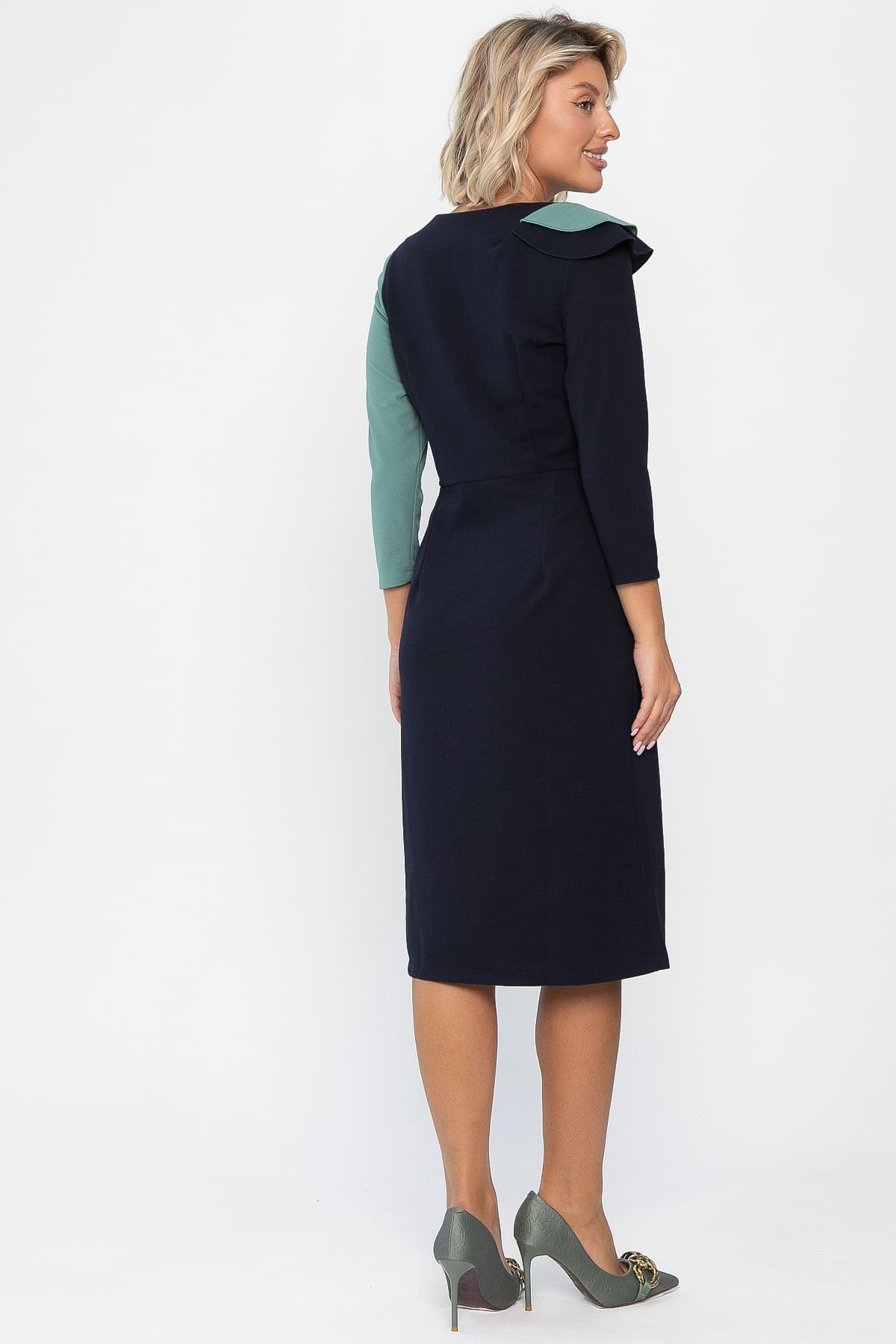 Платье Эванесса (мятно-синее) П12744-35М