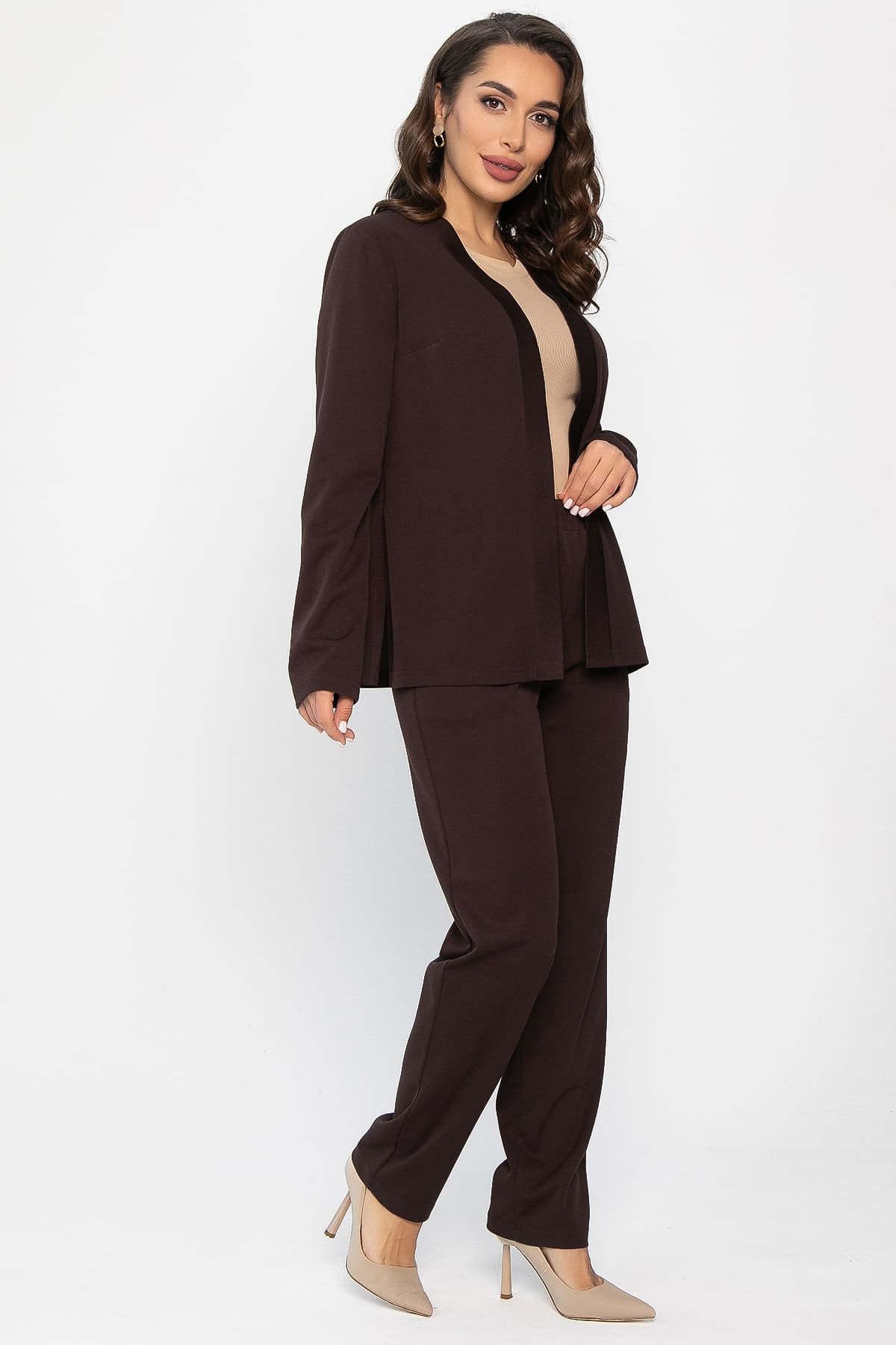Костюм брючный Альпия (шоколад) К14300-9М