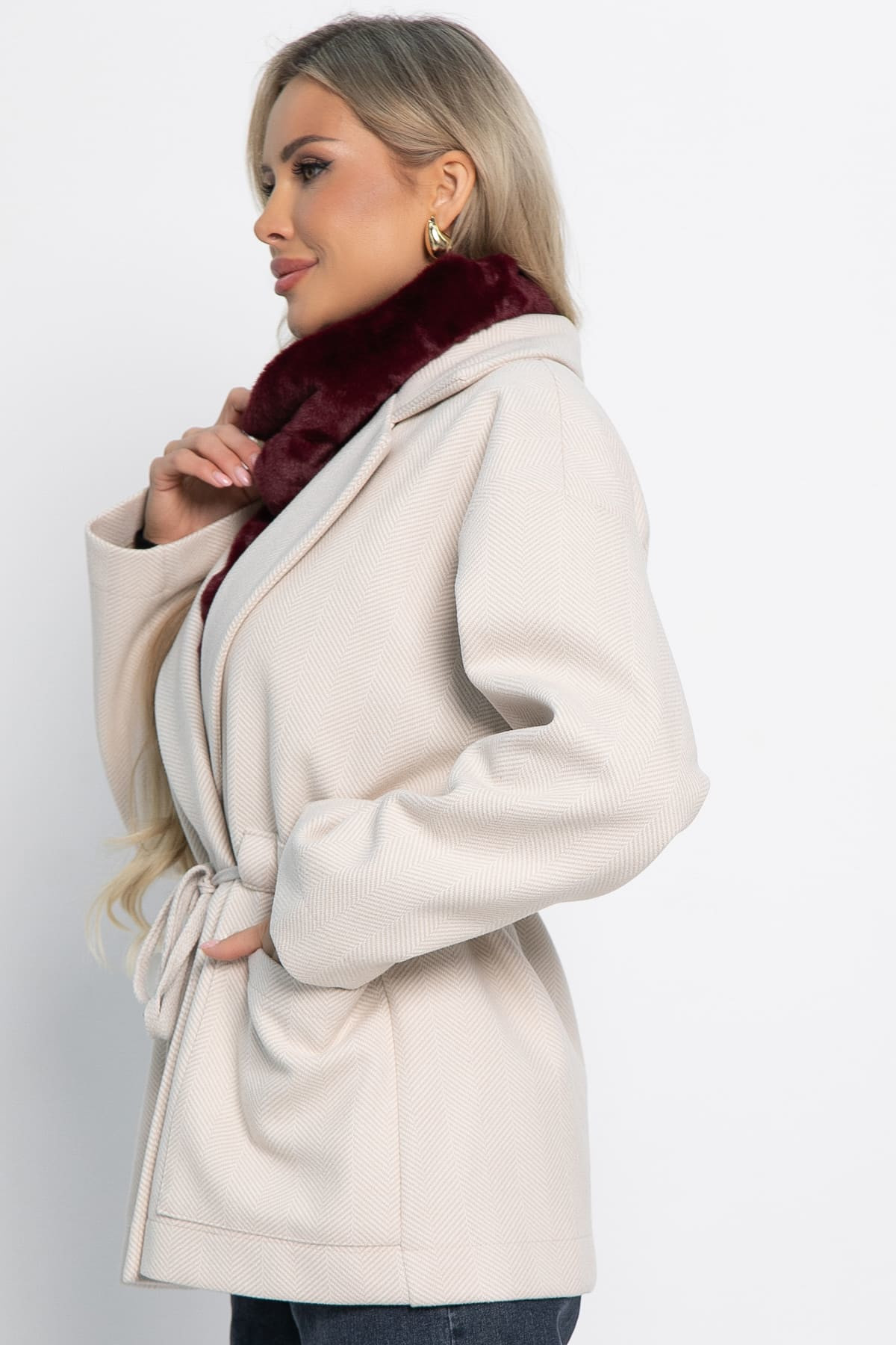 Пальто-пиджак (бежевый) Б15086-7М