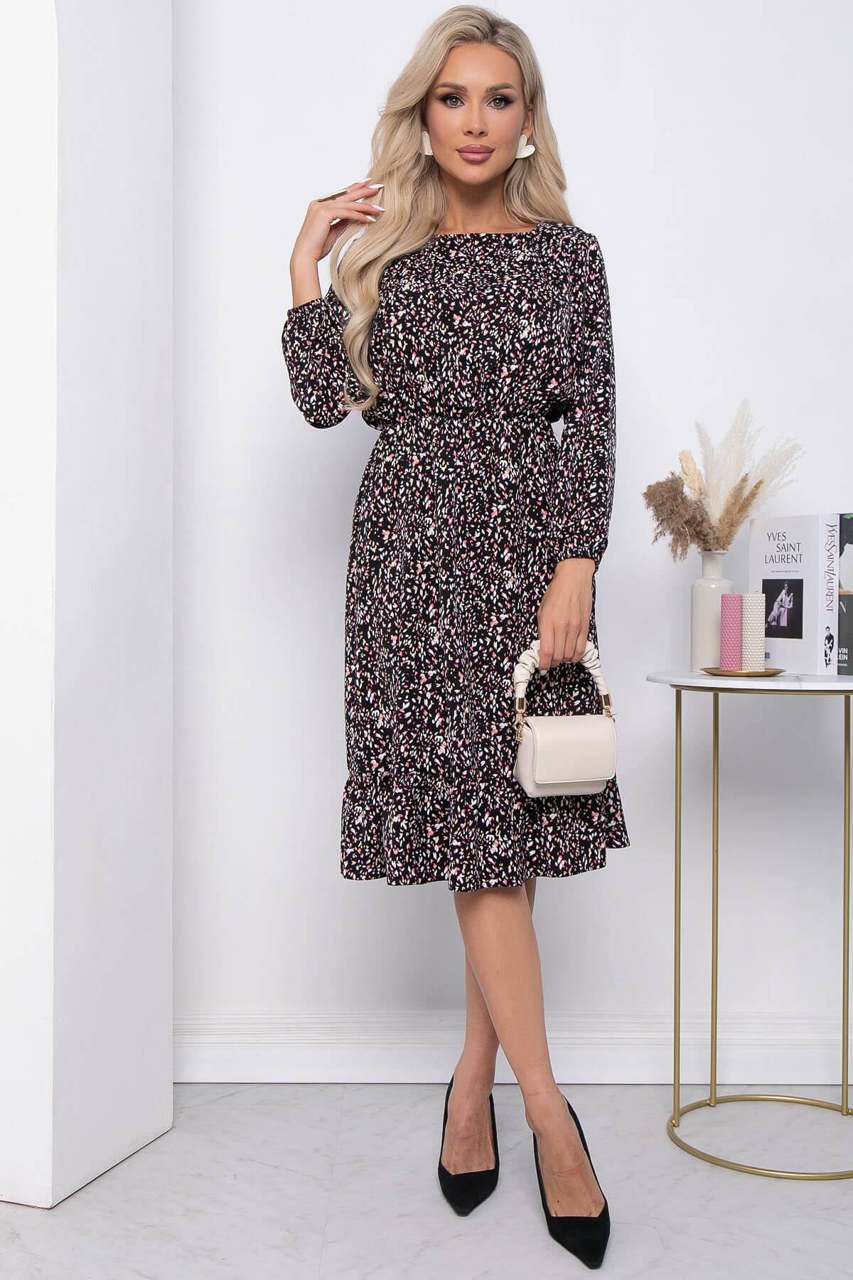 Платье "Лисбет" П8555 (черное)