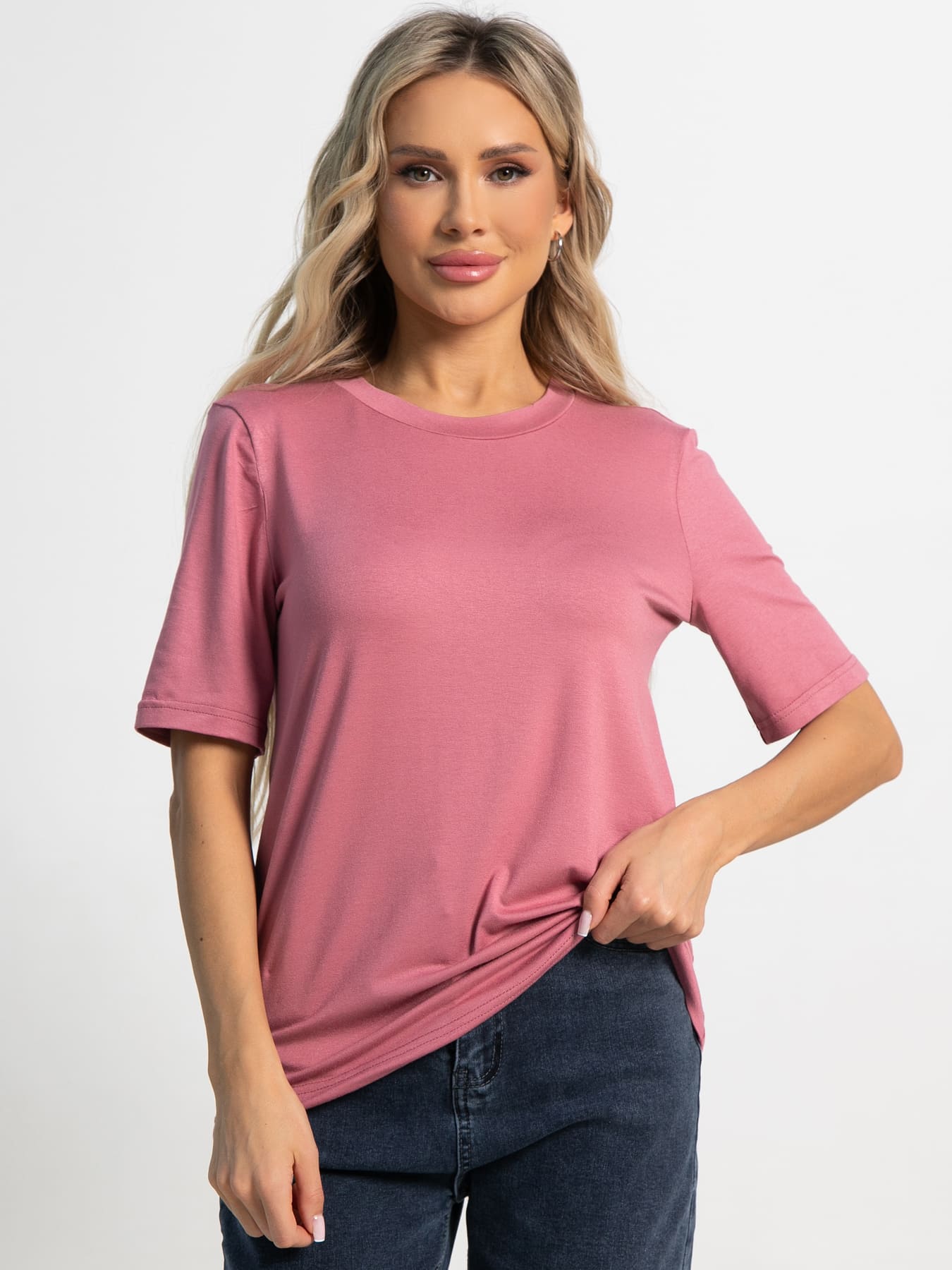 Футболка базовая (розовая) Б15578-10М