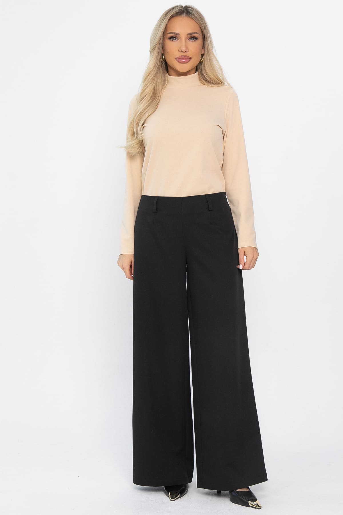 Брюки палаццо Настроение города (черные) Б14508-8М