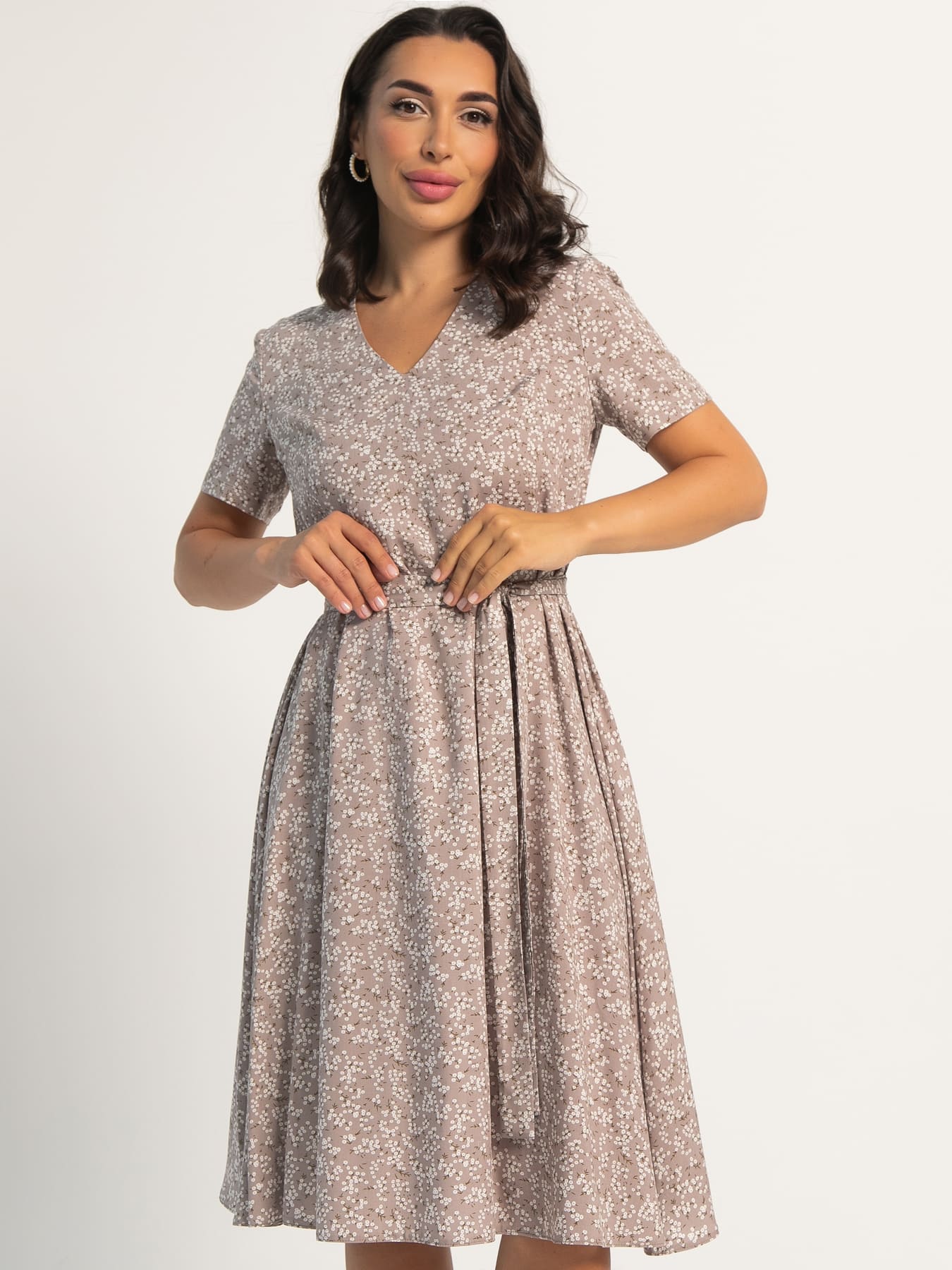 Платье Мисс Романтика (кофе с молоком) П16064-25М