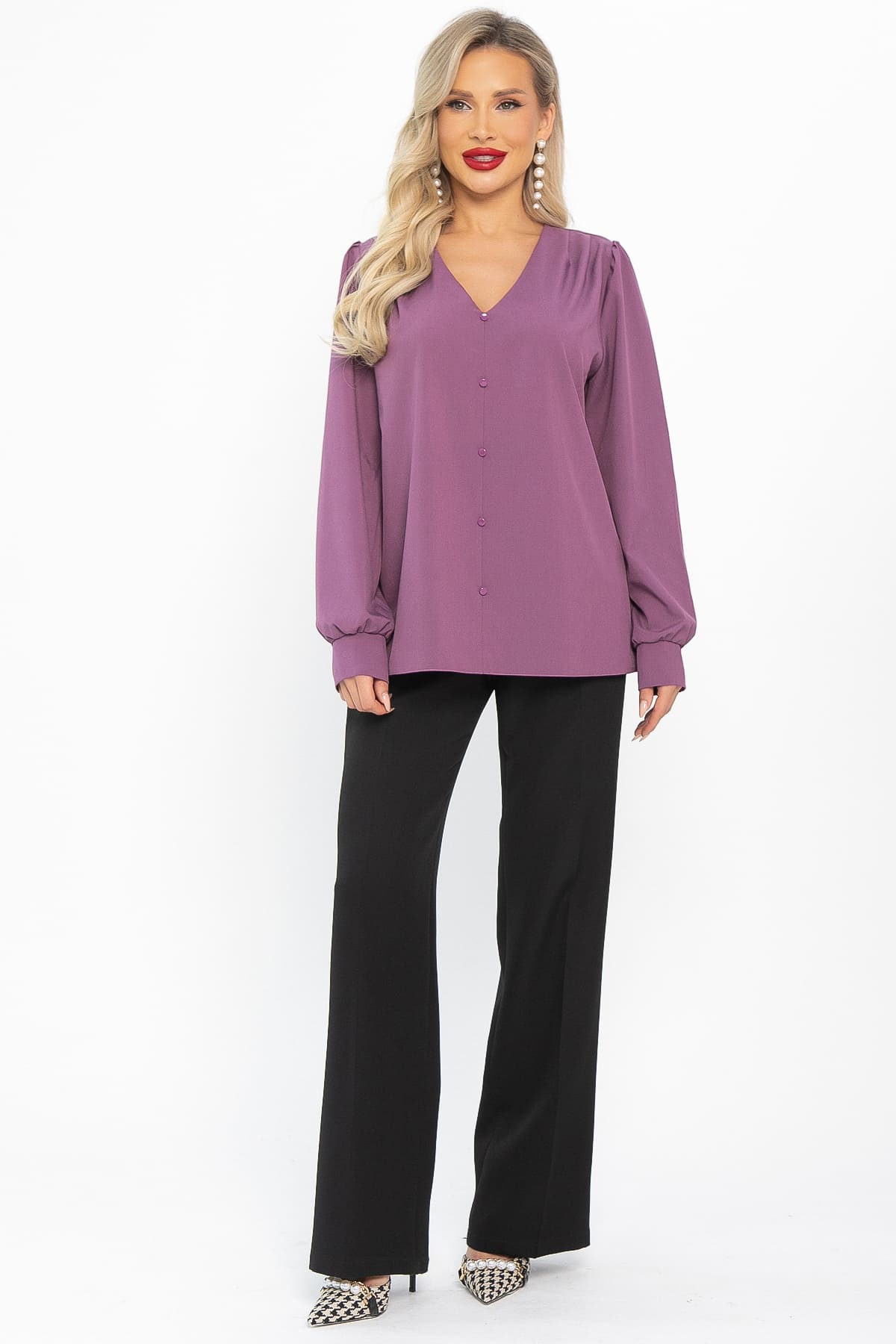 Блуза Марго (лиловая) Б14633-43М