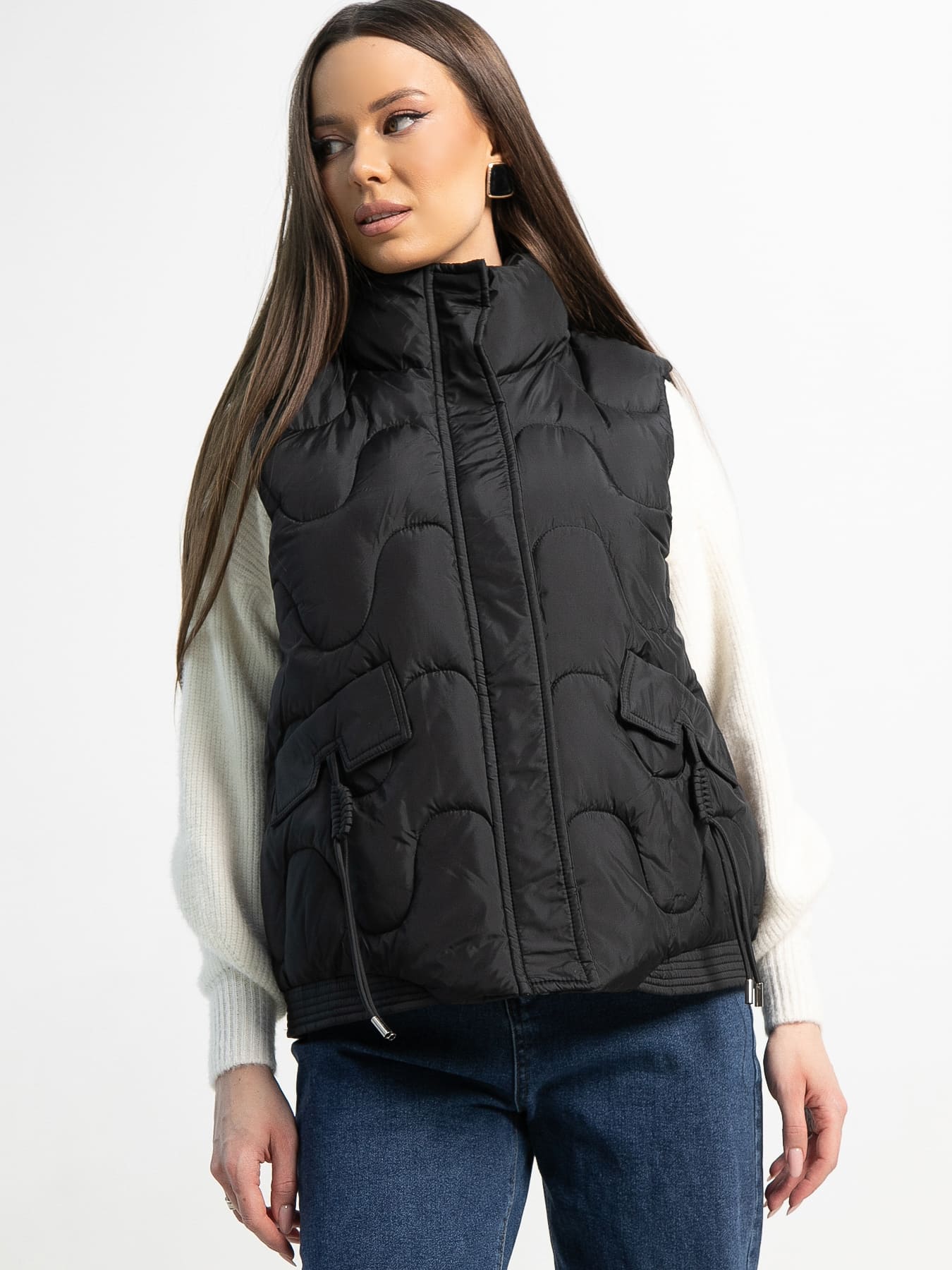 Жилет утепленный Фрия (черный) Б15290-4М