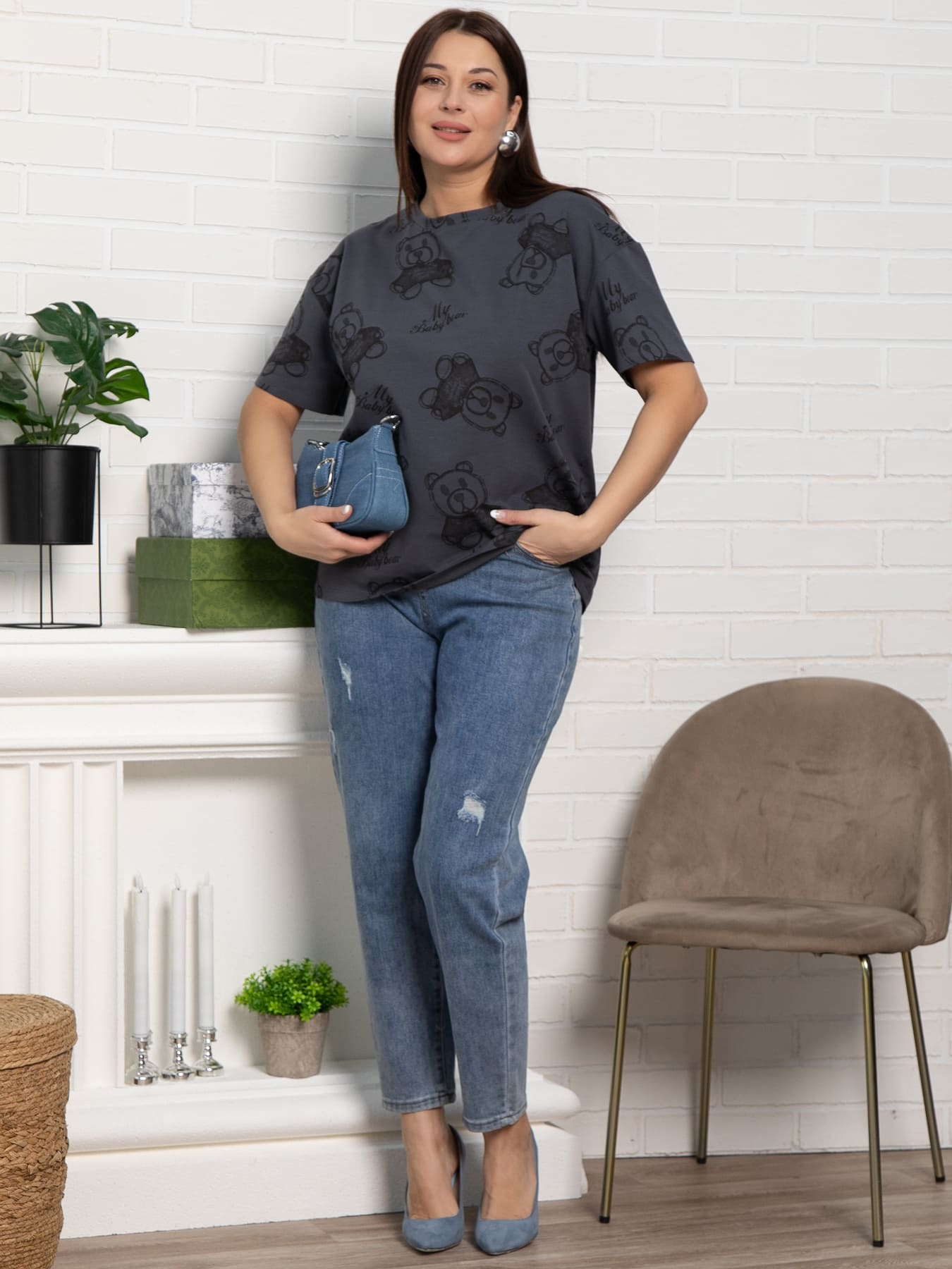 Футболка Бриса (графит) Б15369-20М