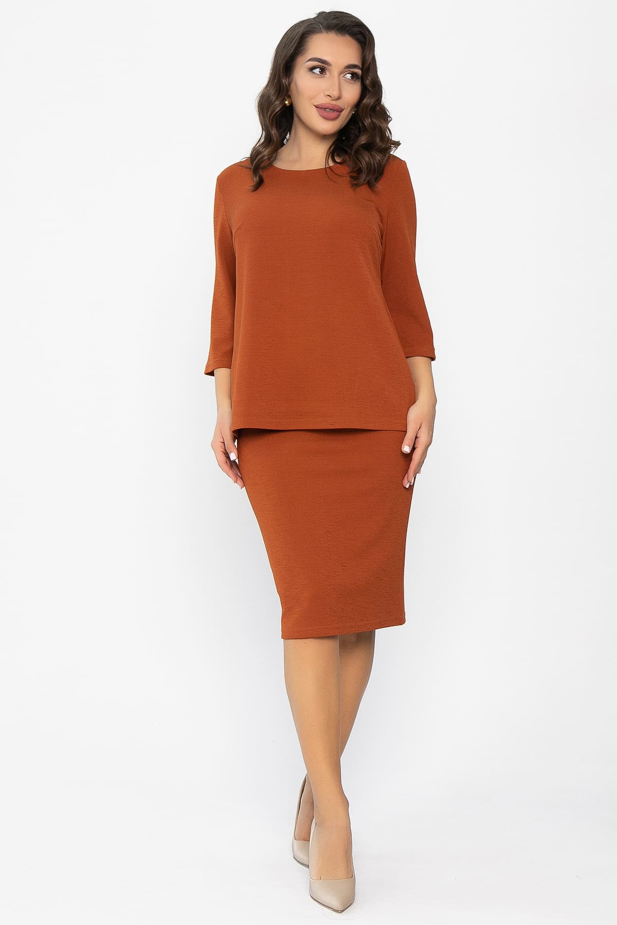 Костюм трикотажный Джуди (терракот) К14341-10М