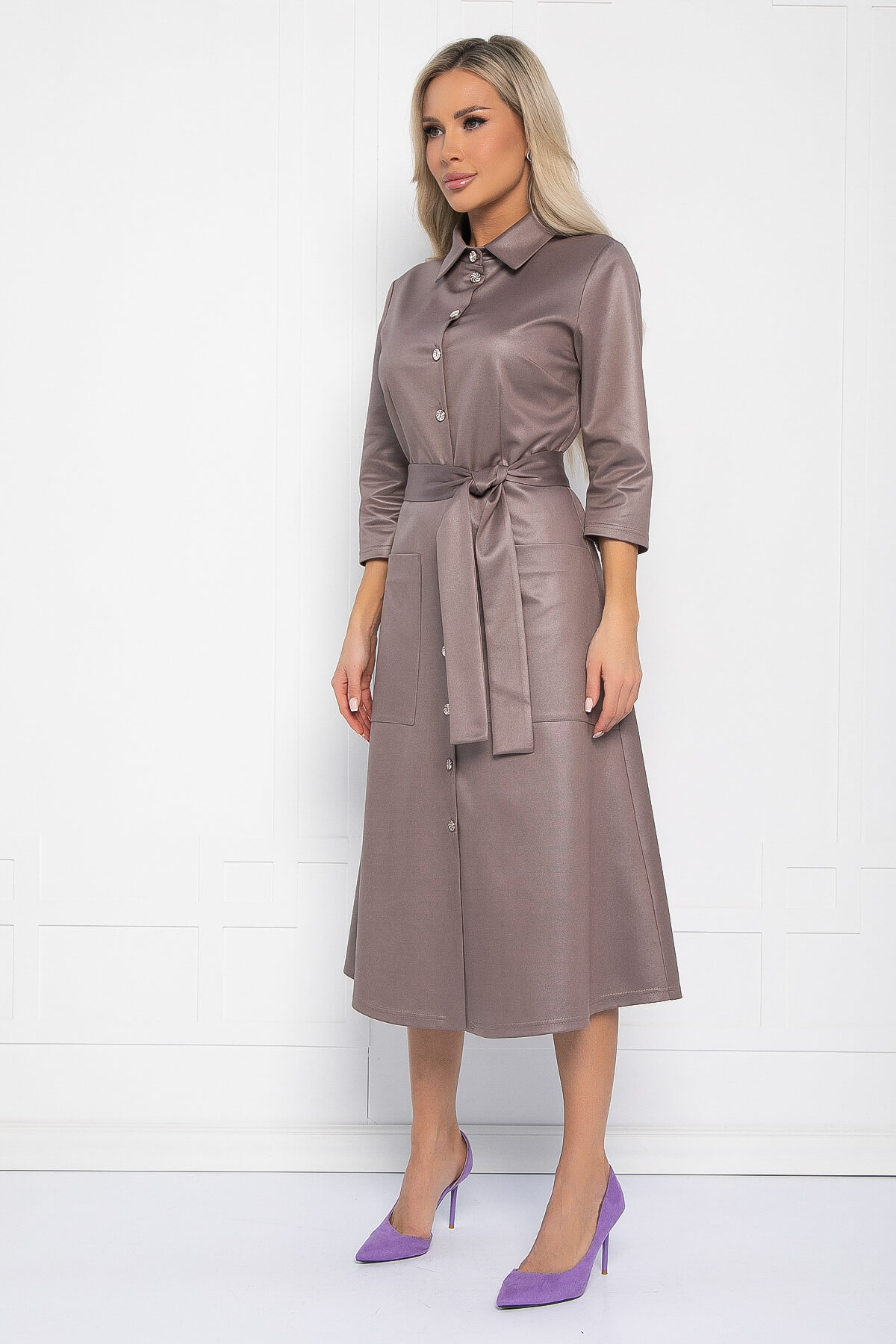 Платье Стильная штучка (капучино) П12716-18