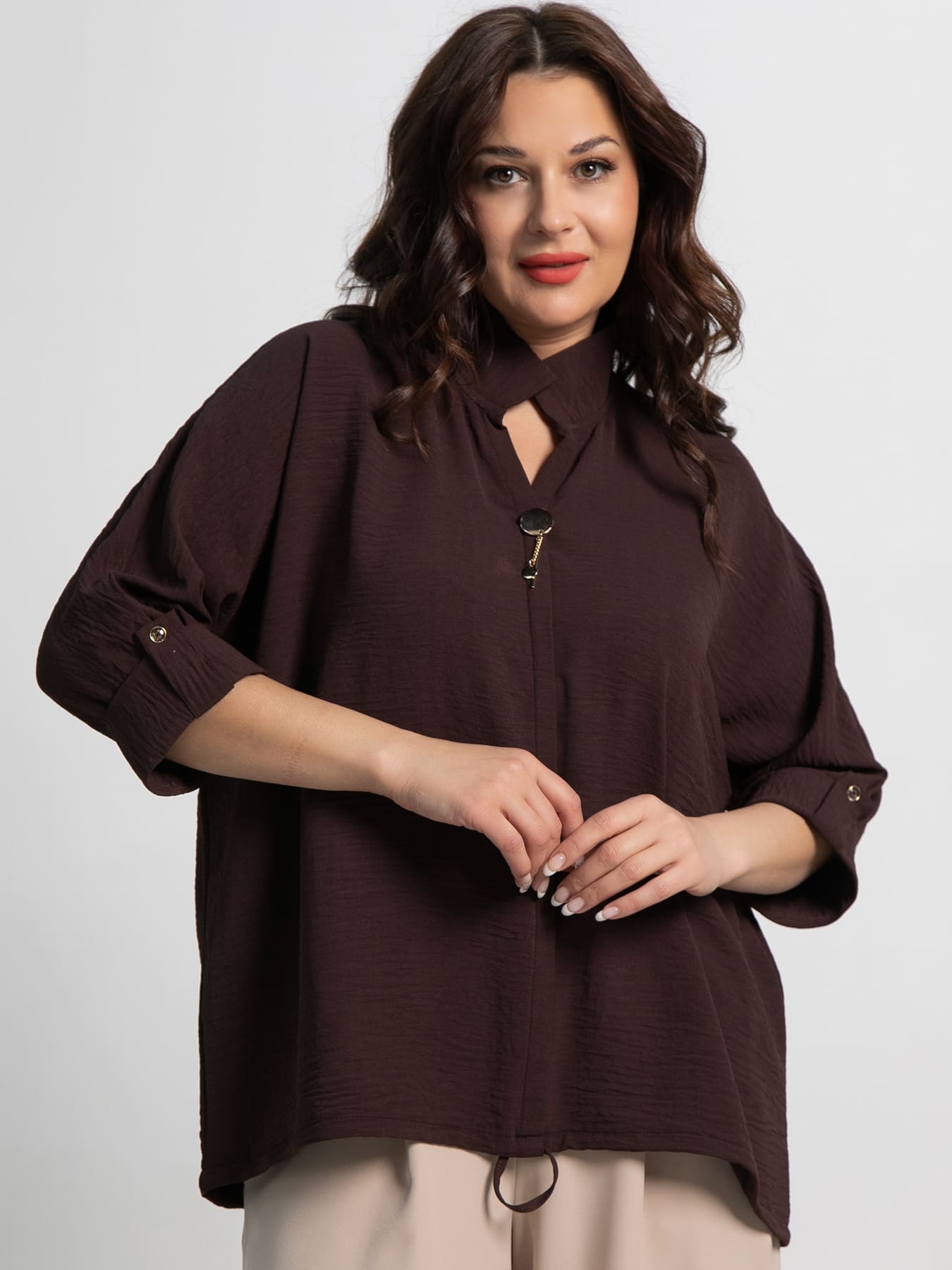 Блуза Серенада (шоколад) Б15553-24М