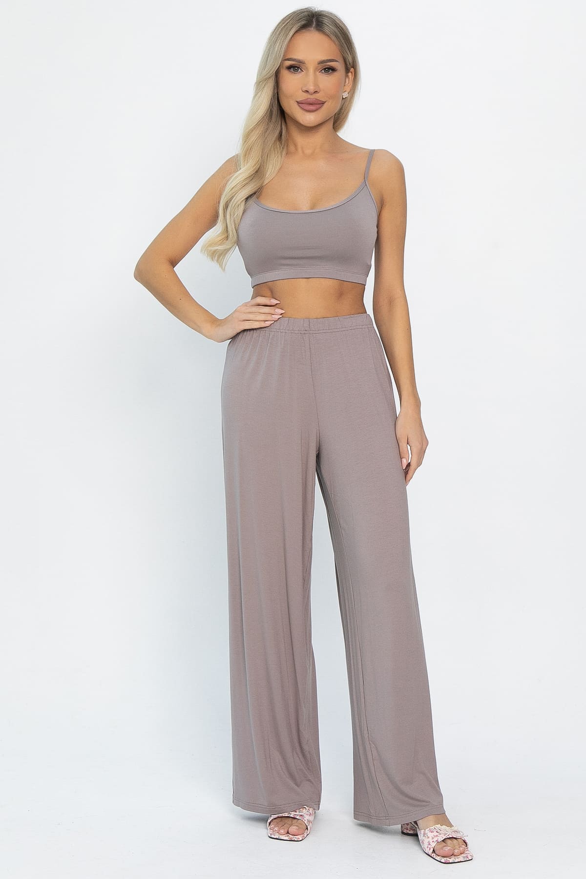 Кроп-топ Шелк вискозы (латте) Б14506-52М