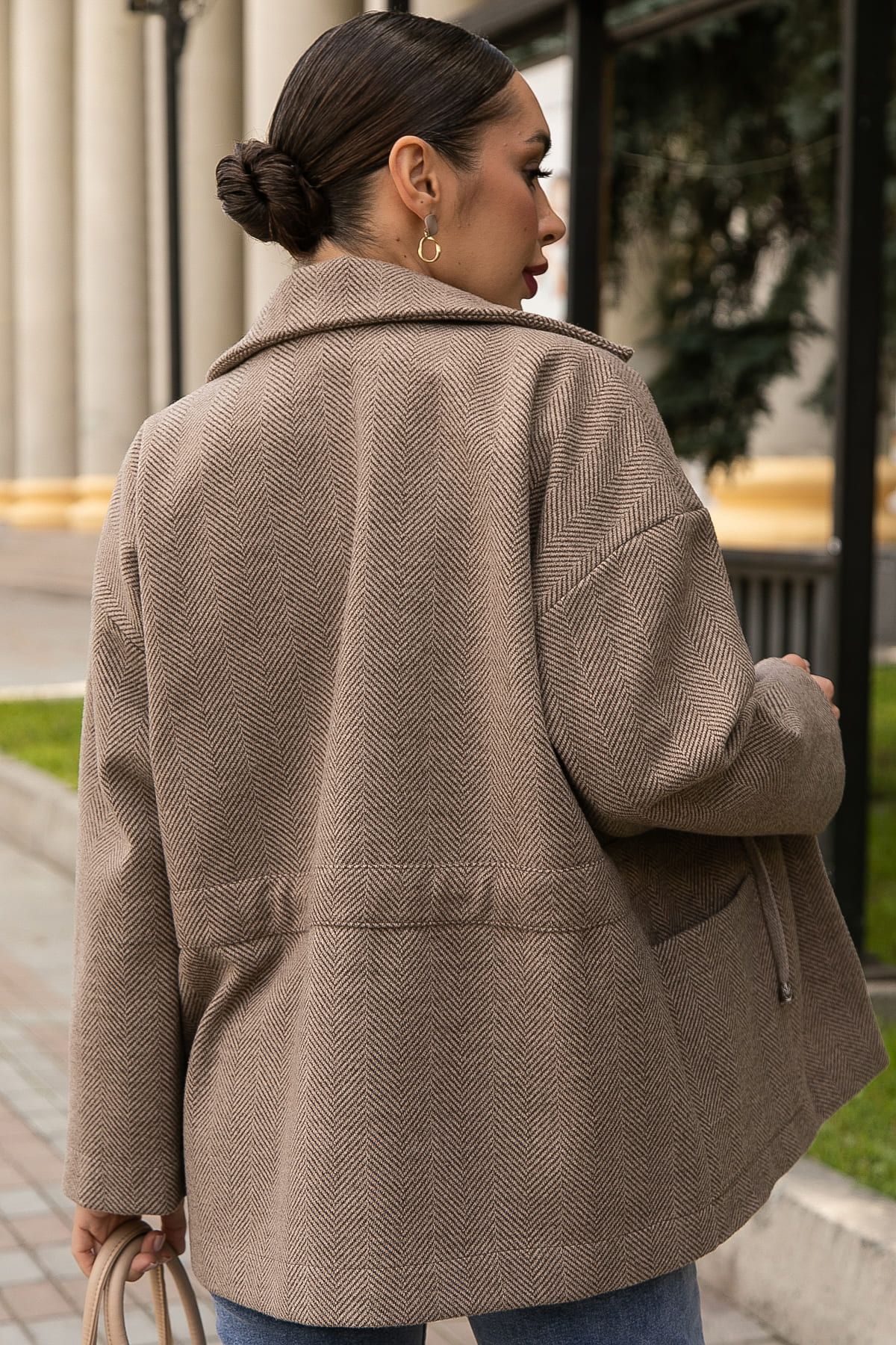 Пальто-пиджак (коричневый) Б14130-7М