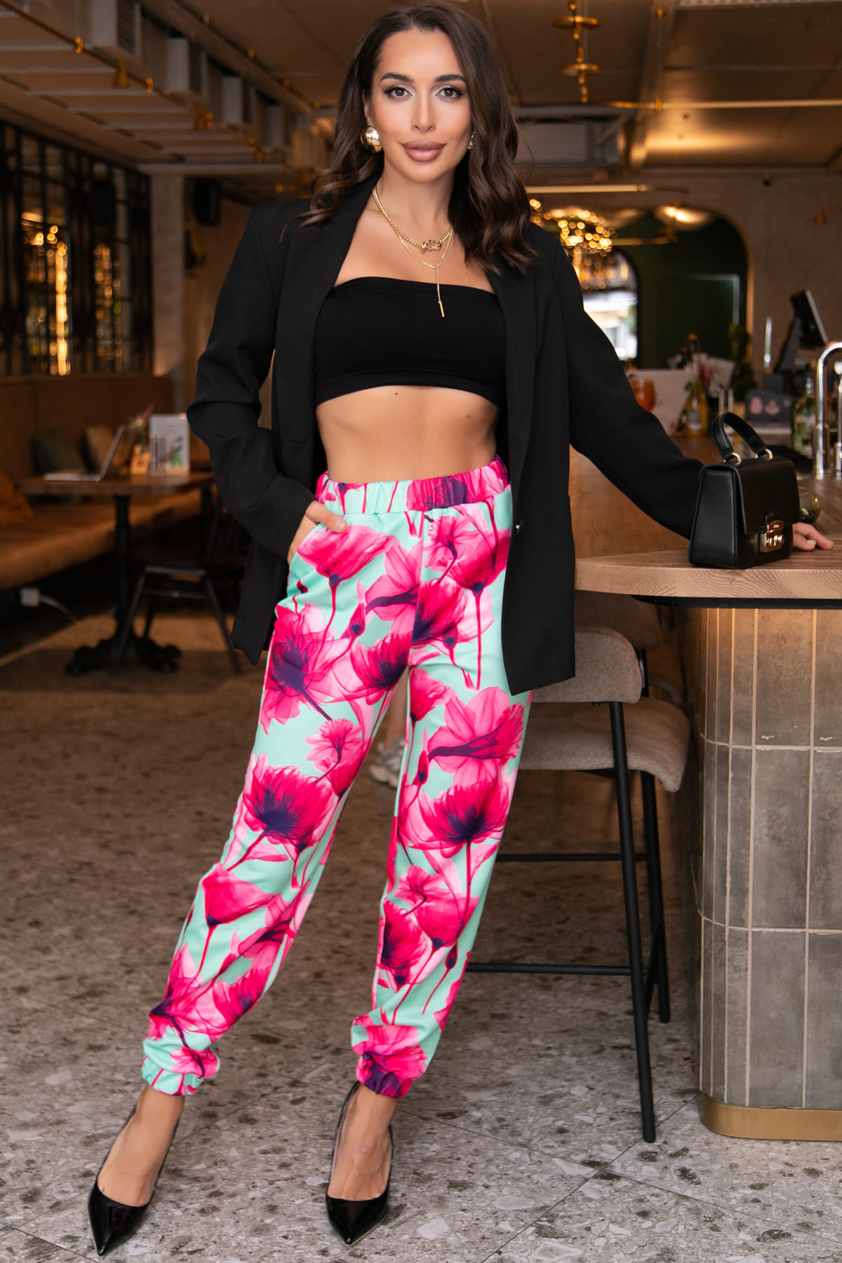 Костюм Бомба стиля (розово-мятный) К13142-6М