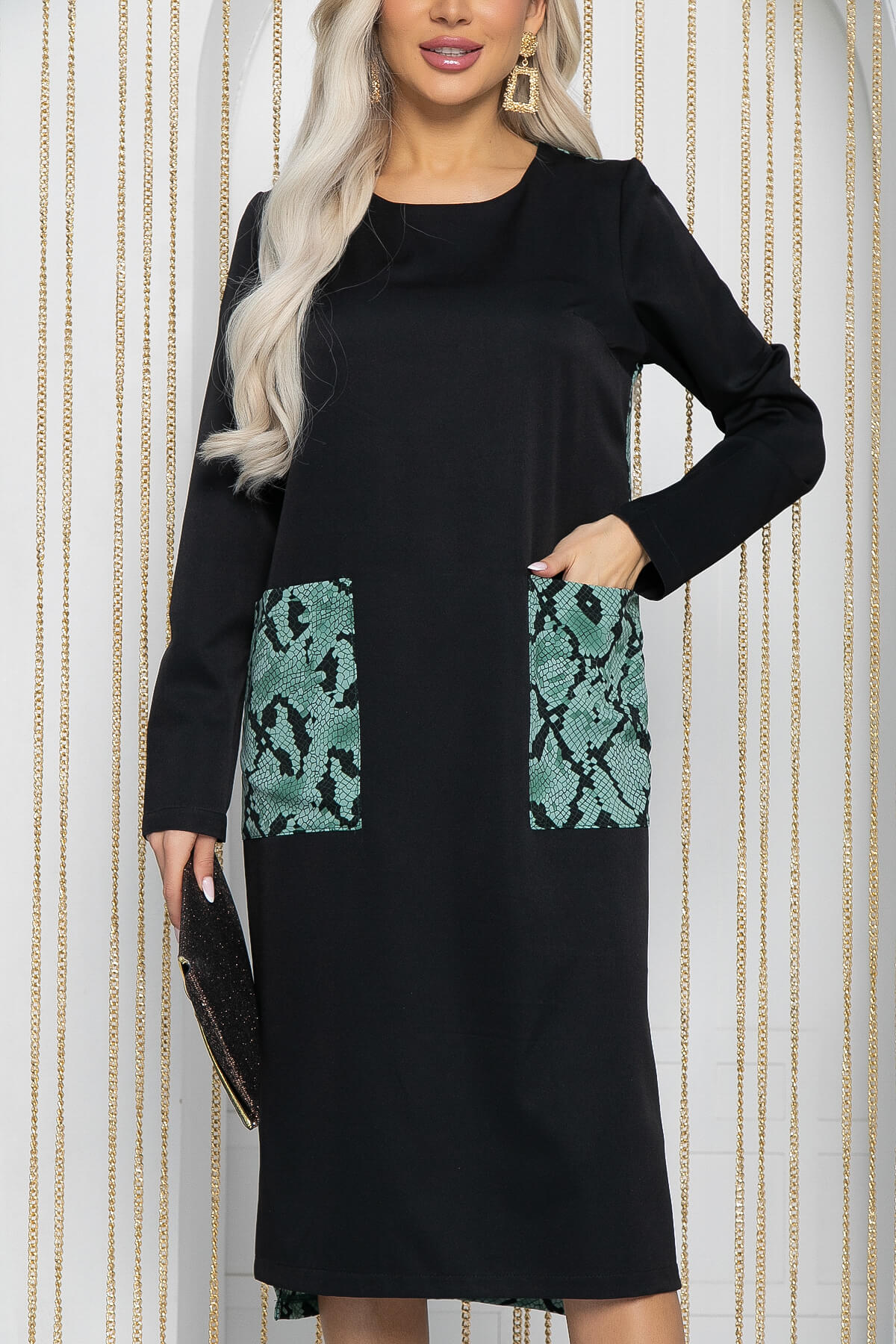 Платье Азиза (черное) П12212-25