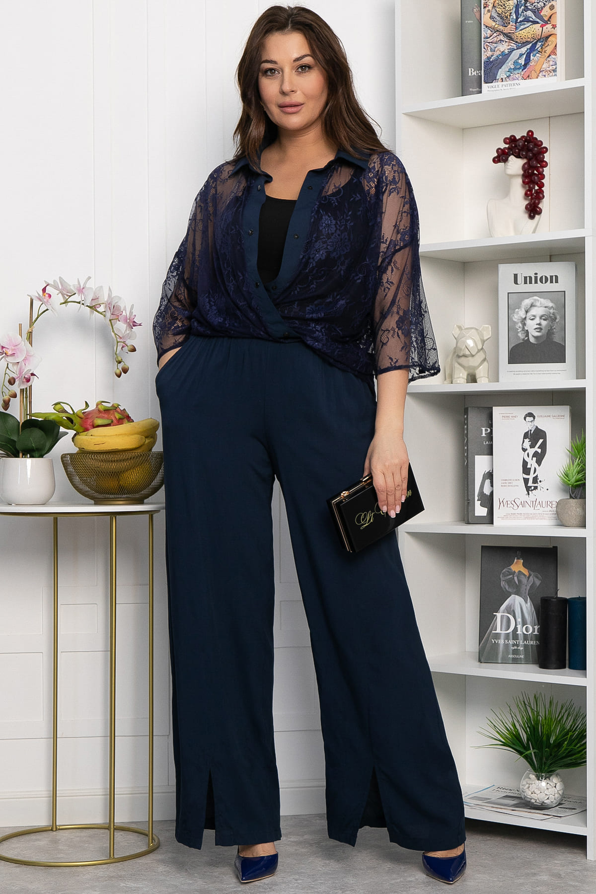 Костюм Кружевная история (синий) К13799-13М