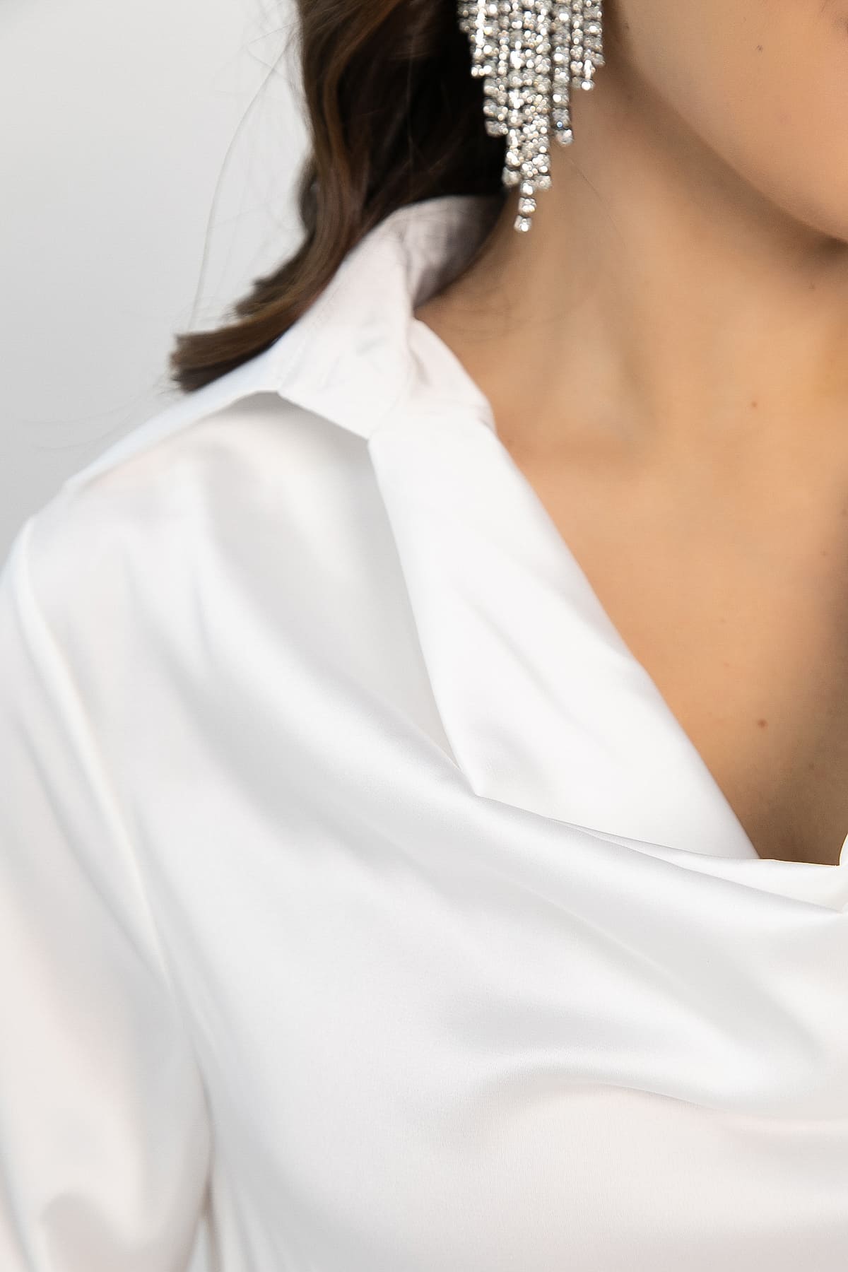 Блуза Шелковая сказка (белая) Б14380-33М