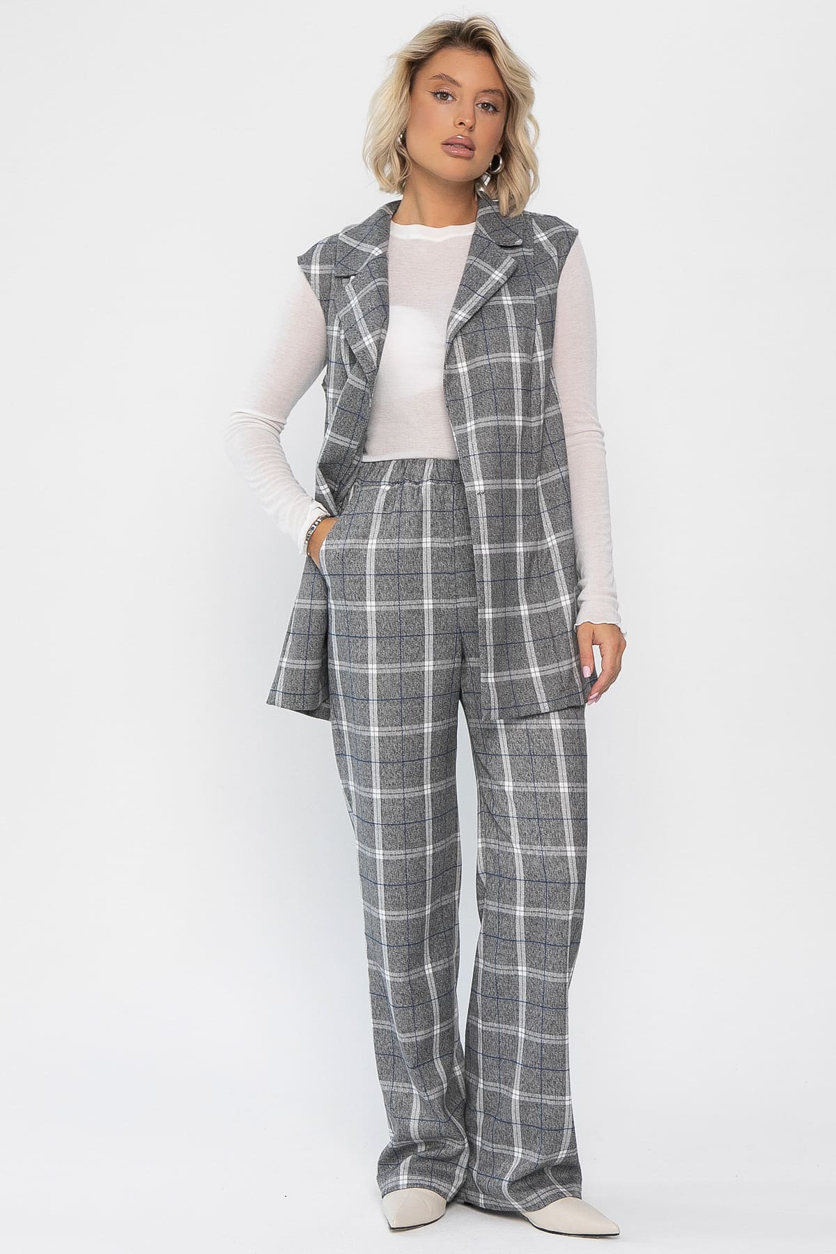 Костюм брючный Амстердам (светло-серый) К14290-12М