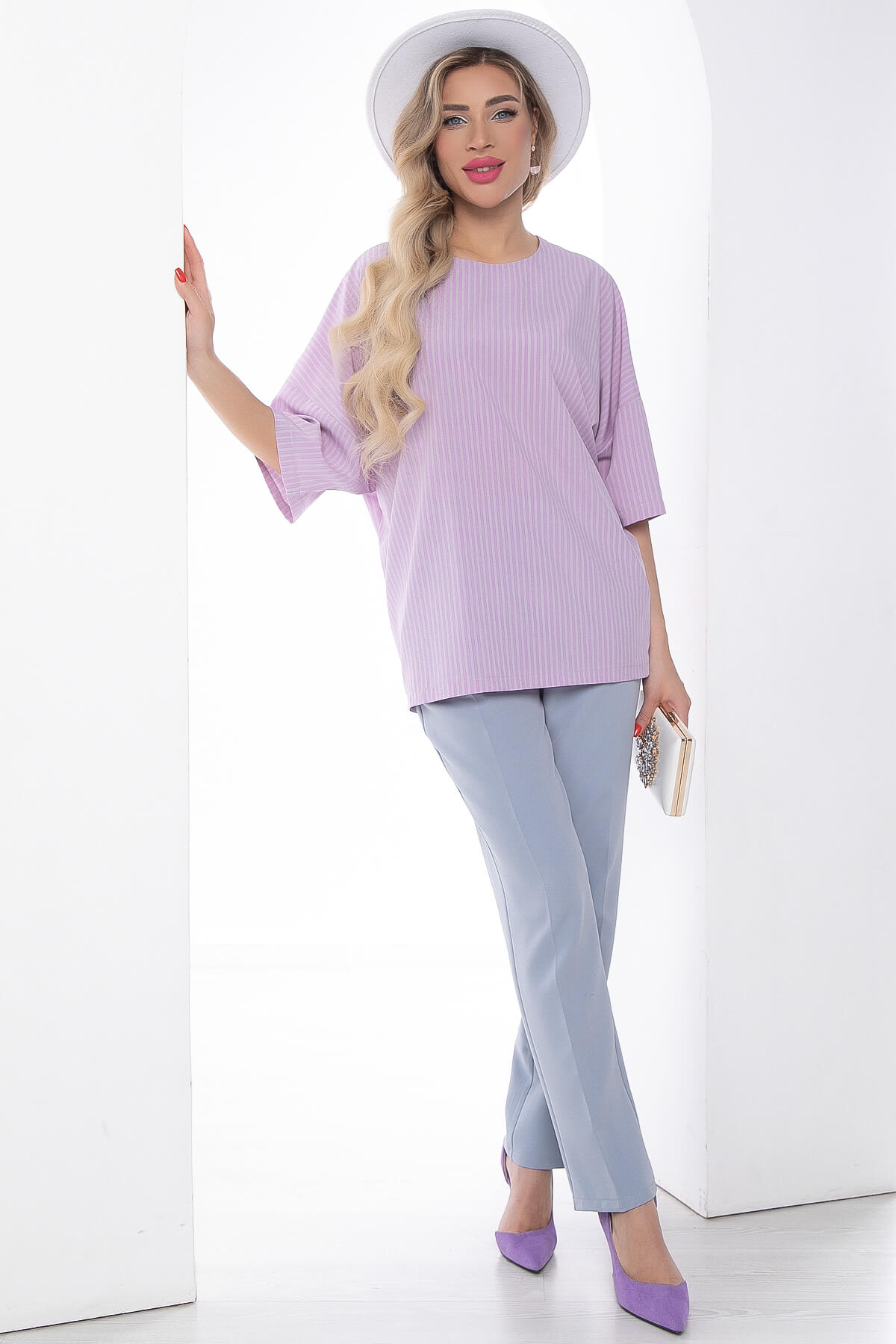 Блуза "Лола" (сирень) Б8858