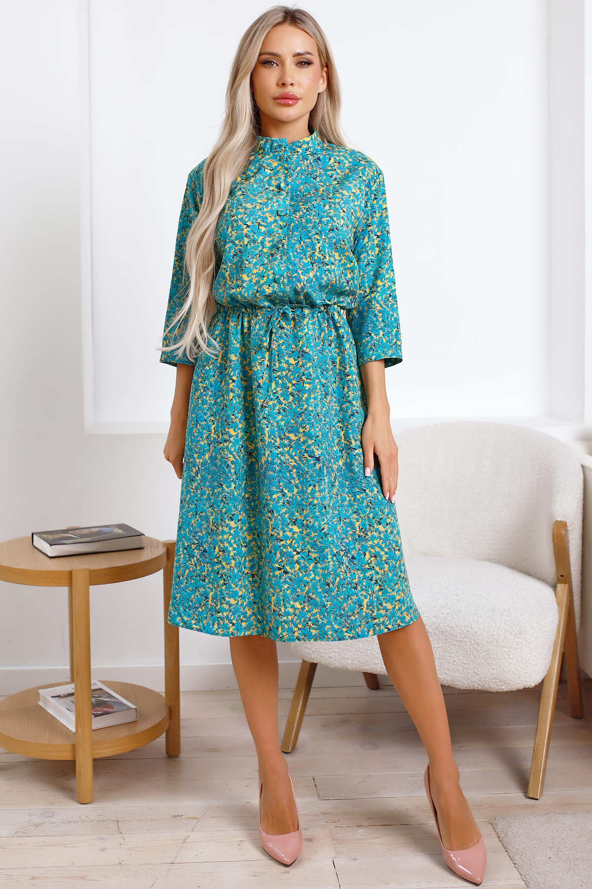 Платье Одиссея (зеленое) П15844-45М