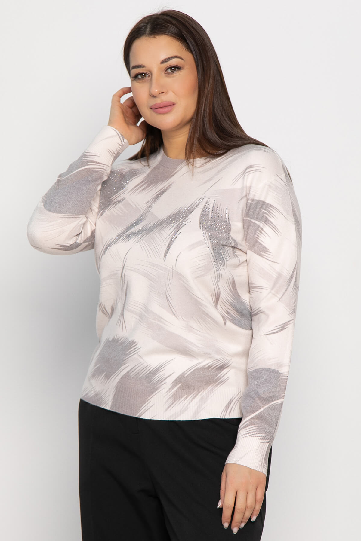 Лонгслив Акцент (серо-бежевая) Б14958-18М