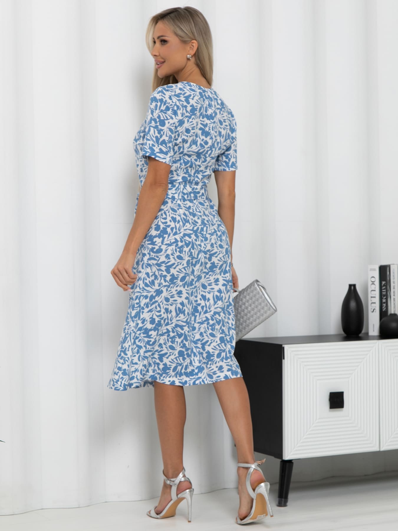 Платье Тоскана (бело-голубое) П15512-45М