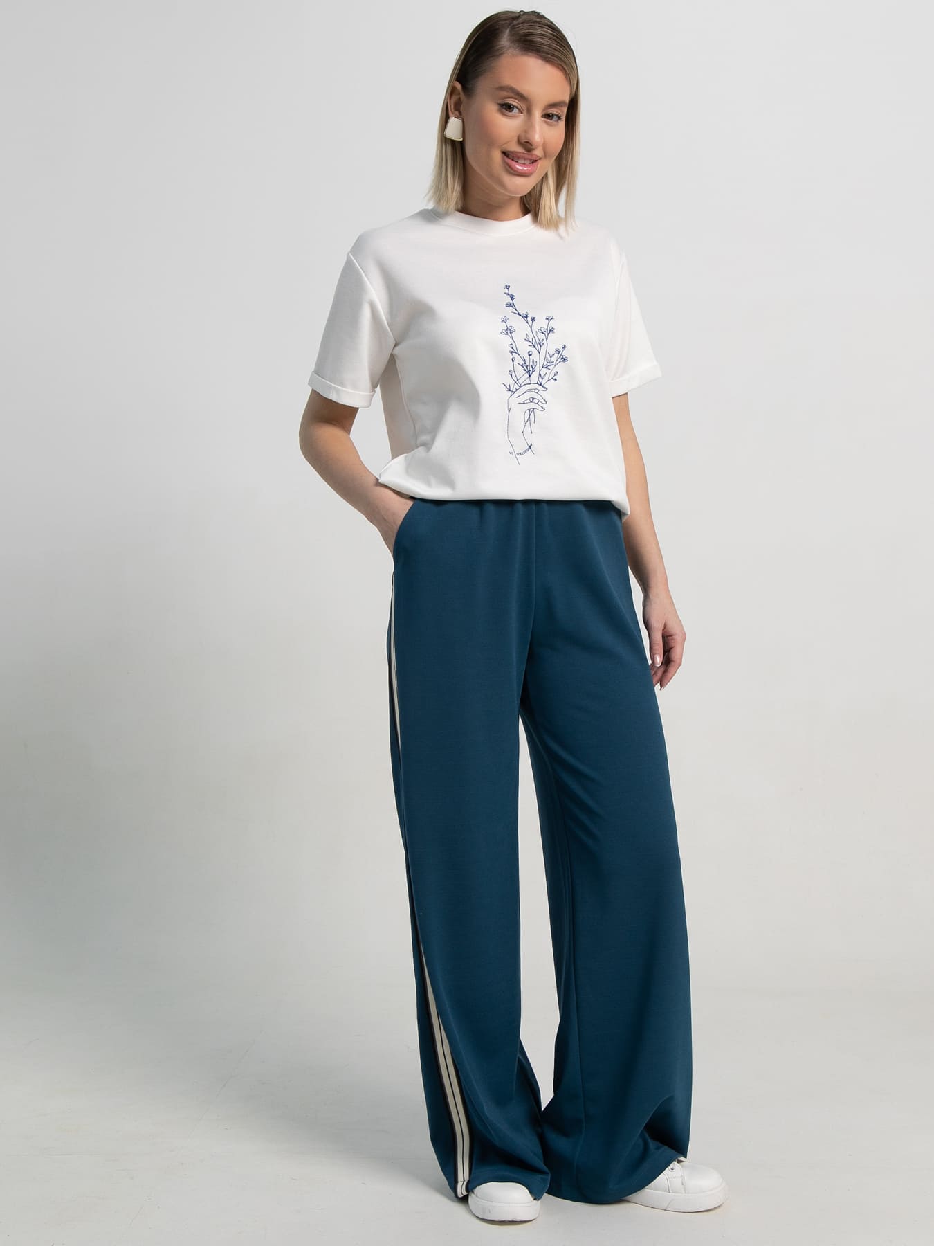 Брюки Аларика (темно-лазурный) Б15099-5М