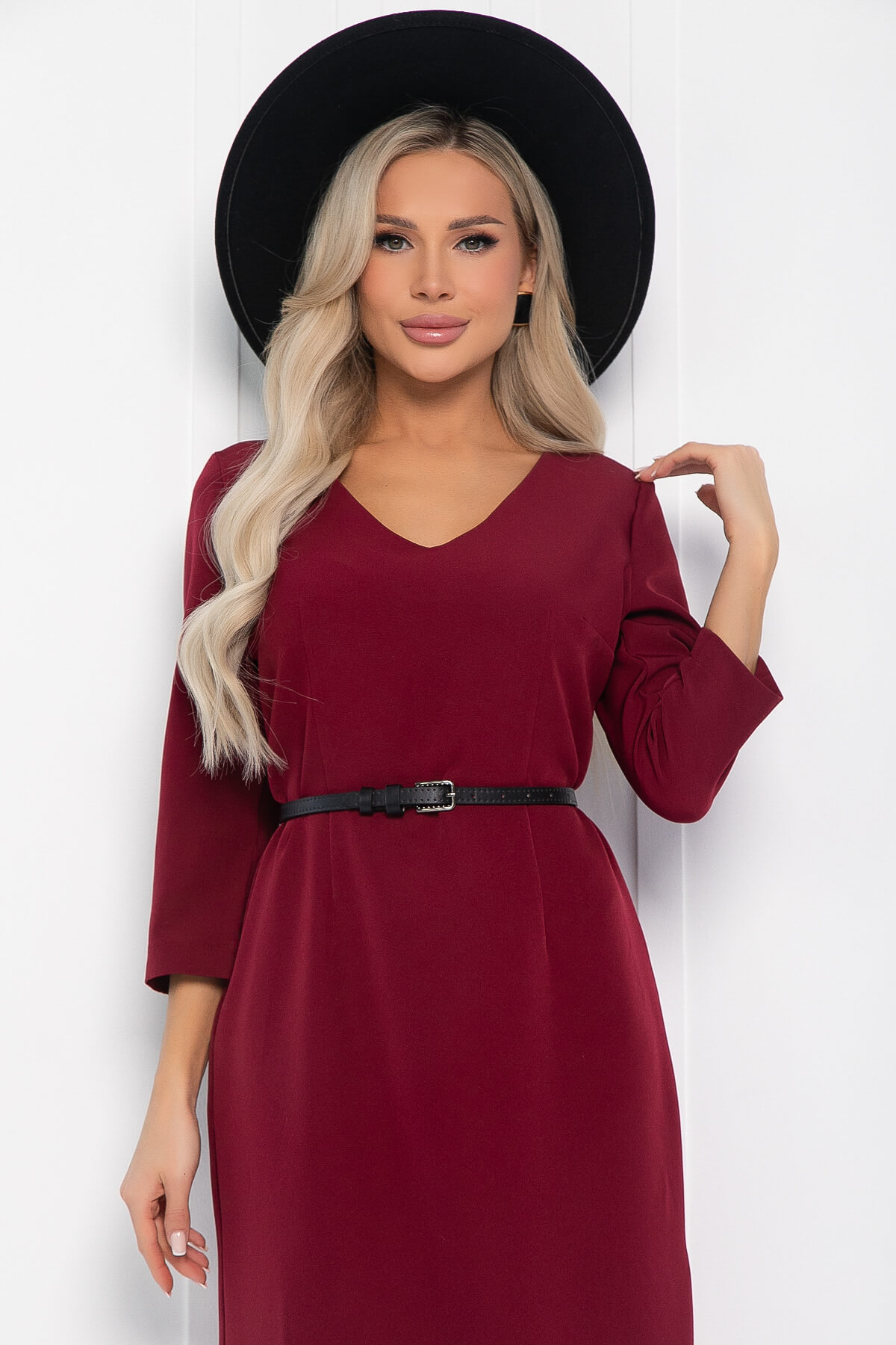 Платье Фабела (бордовое) П11652