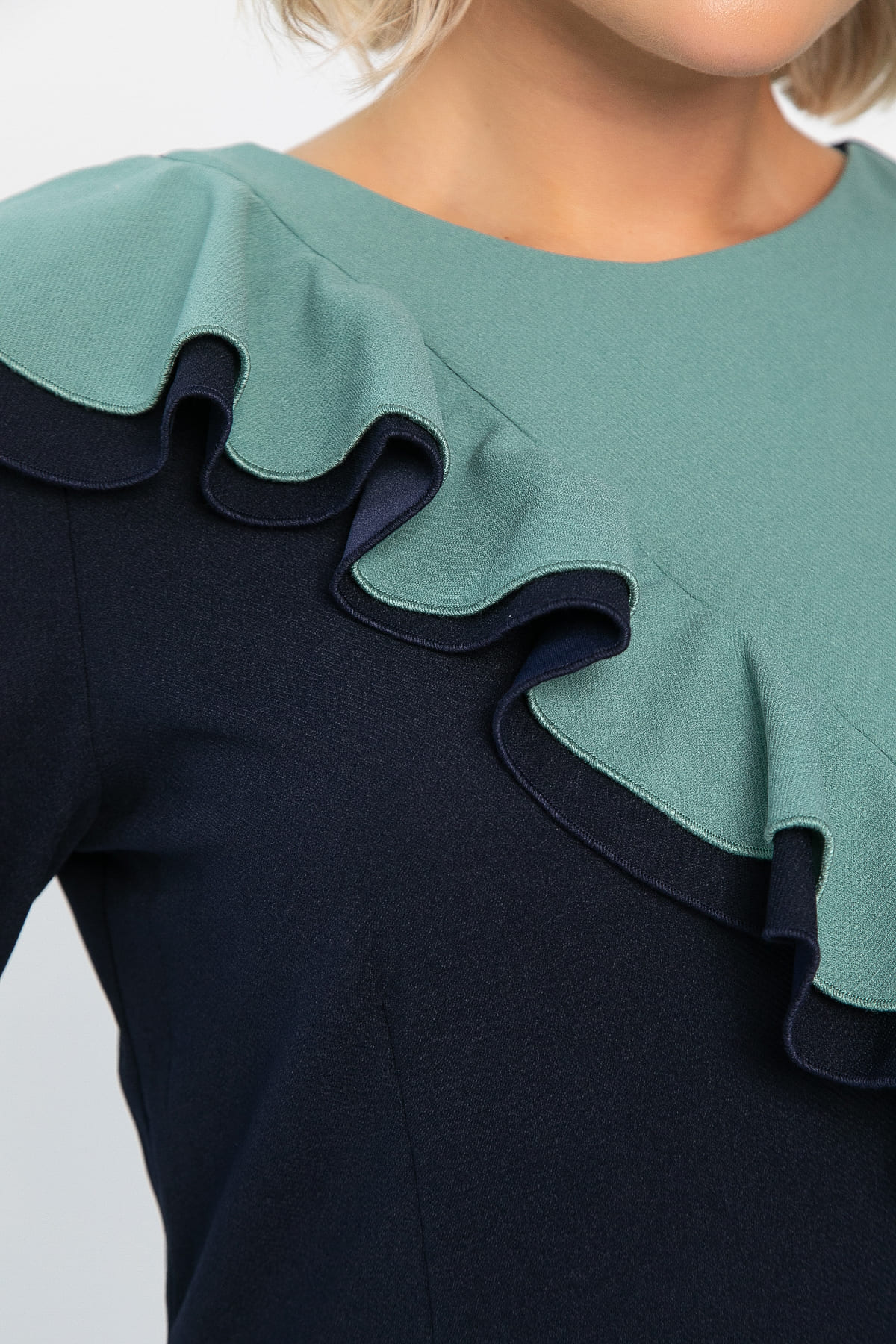 Платье Эванесса (мятно-синее) П12744-35М