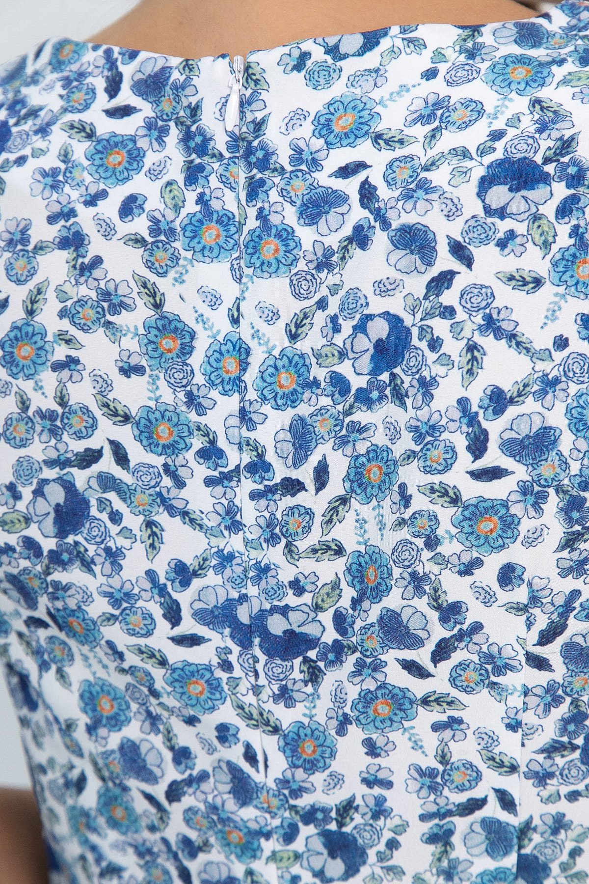 Платье Стиляги (бело-голубое) П13998-16М