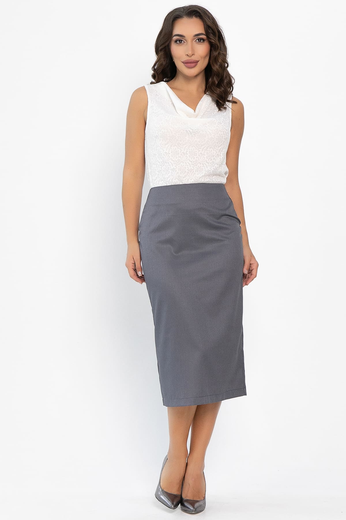 Юбка Эмма (темно-серая) Ю14166-25М