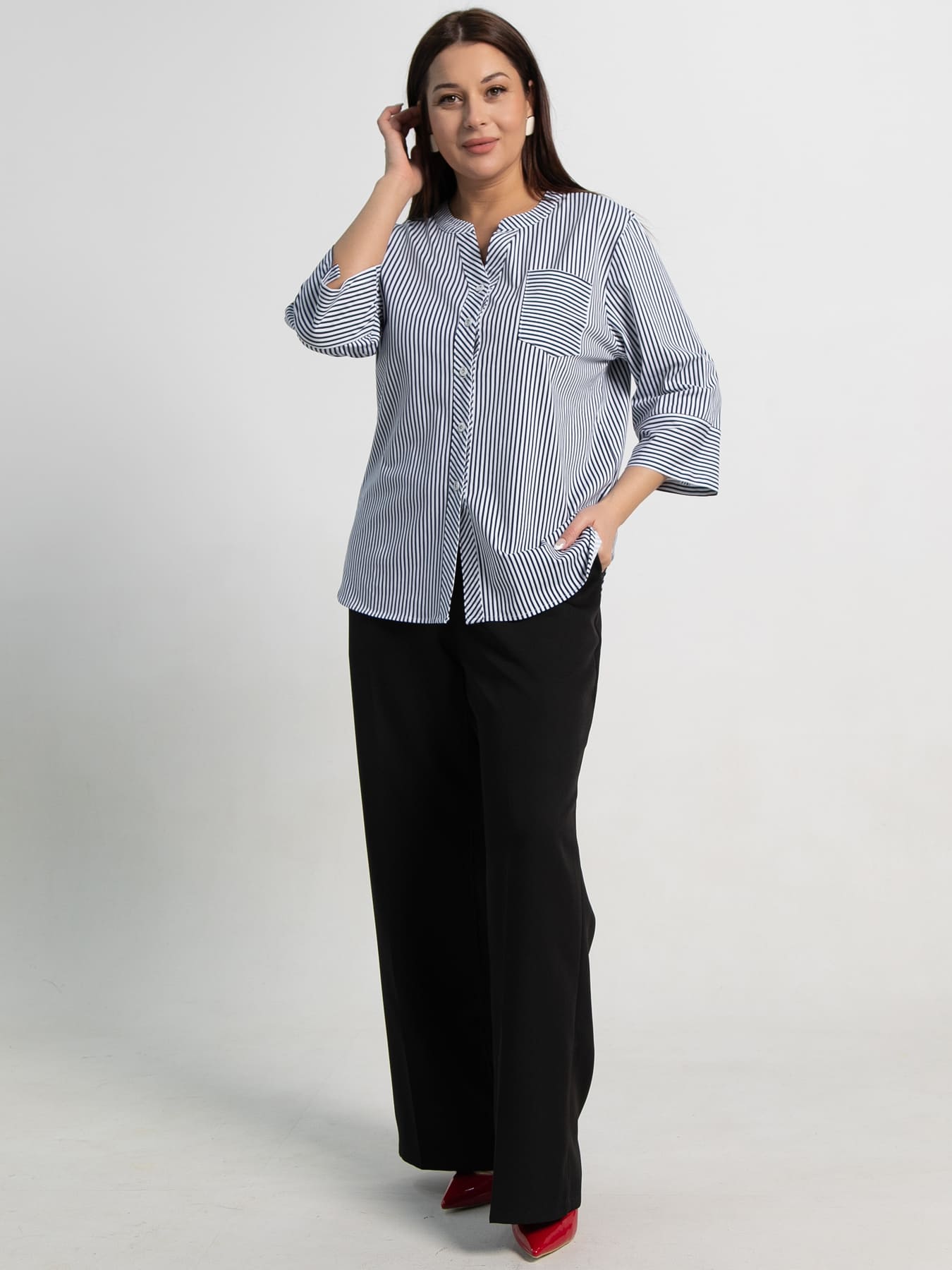 Блуза Азалия (белая/полоска) Б15363-20М