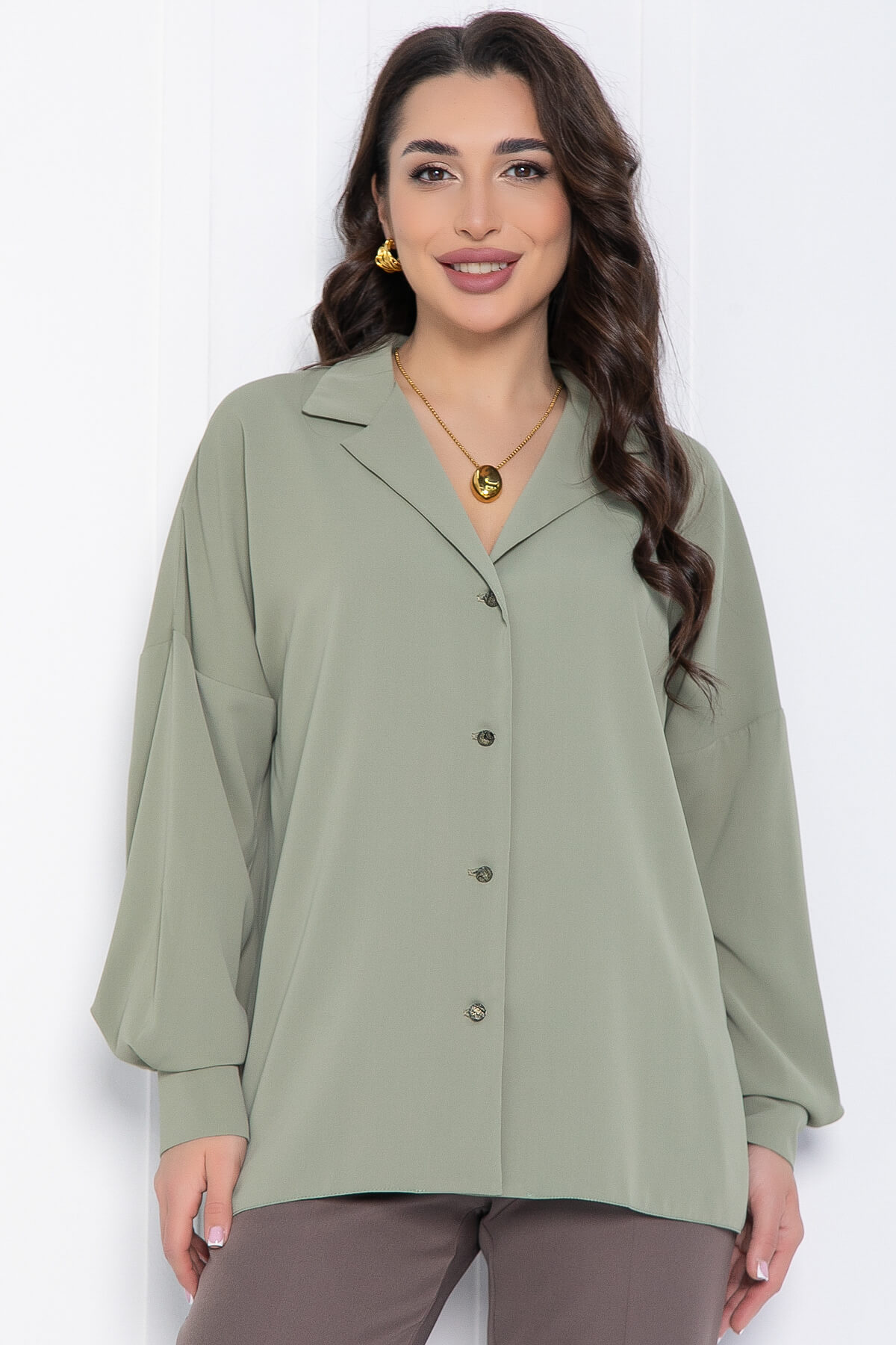 Рубашка Толедо (олива) Б12581-30