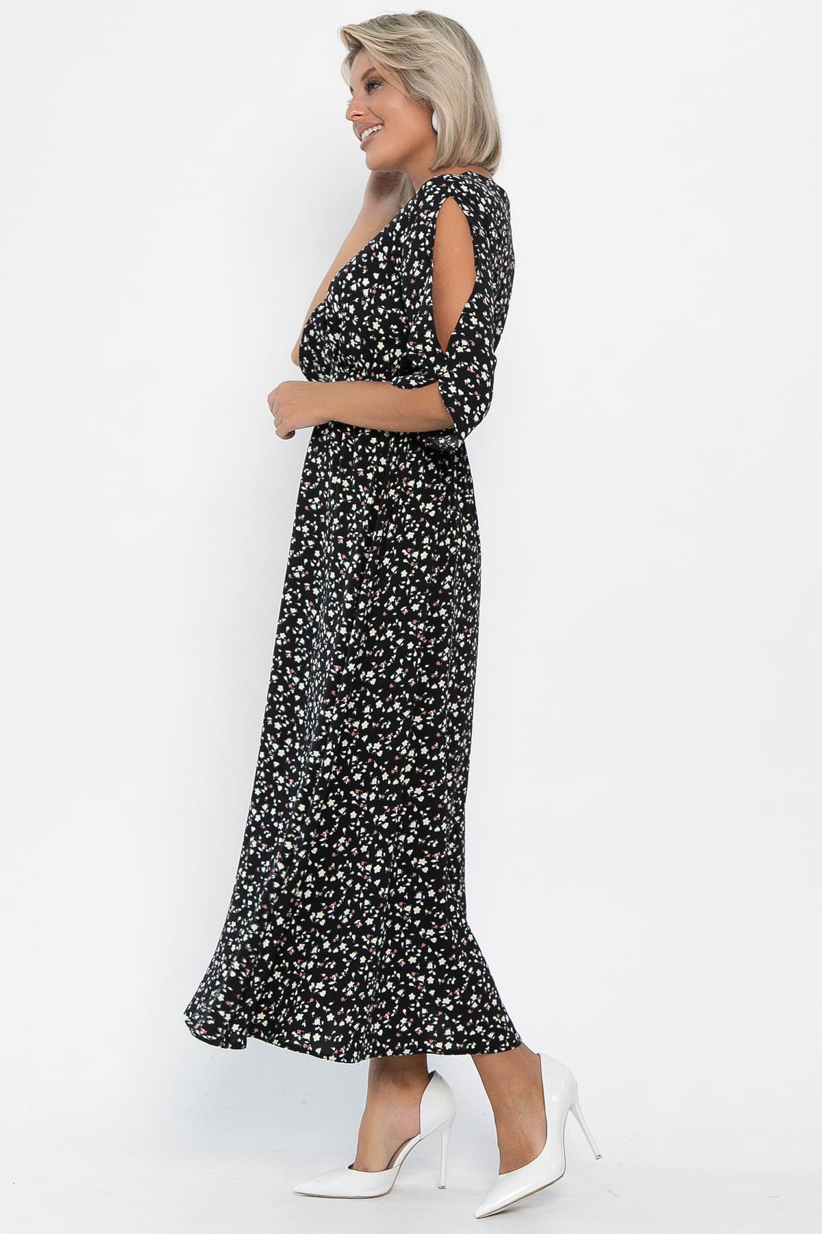 Платье Летнее вдохновение (черное) П14146-1М