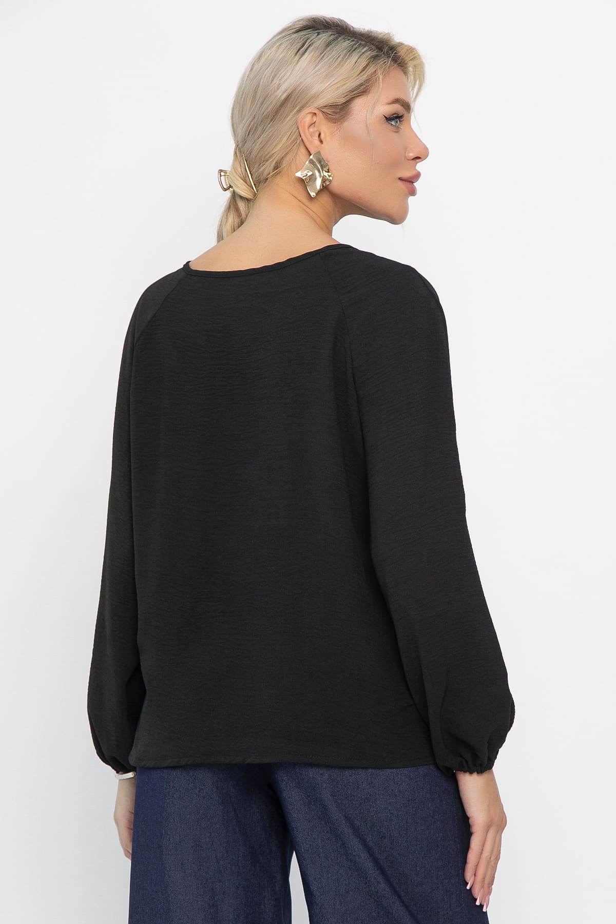 Блуза Шарм (черная) Б13848-10М