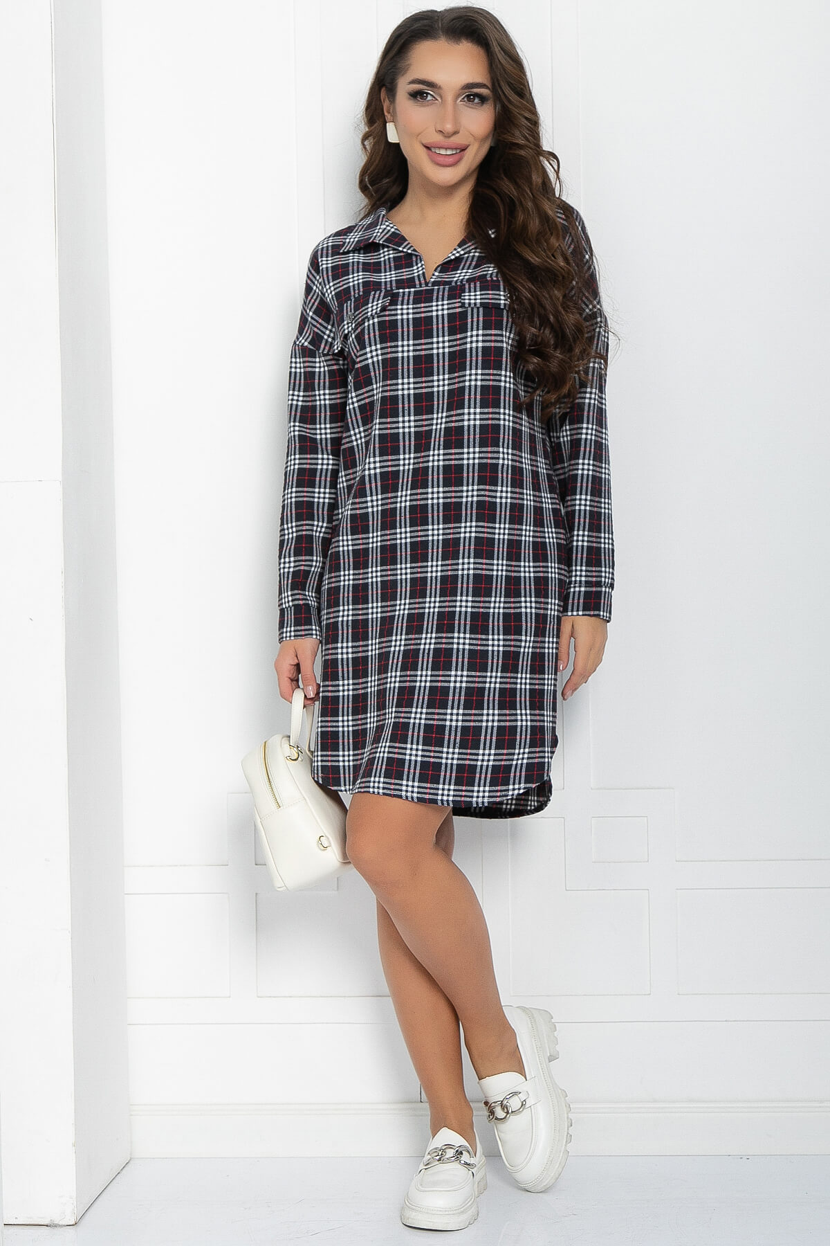 Платье Сесилия (темно-синее) П11886