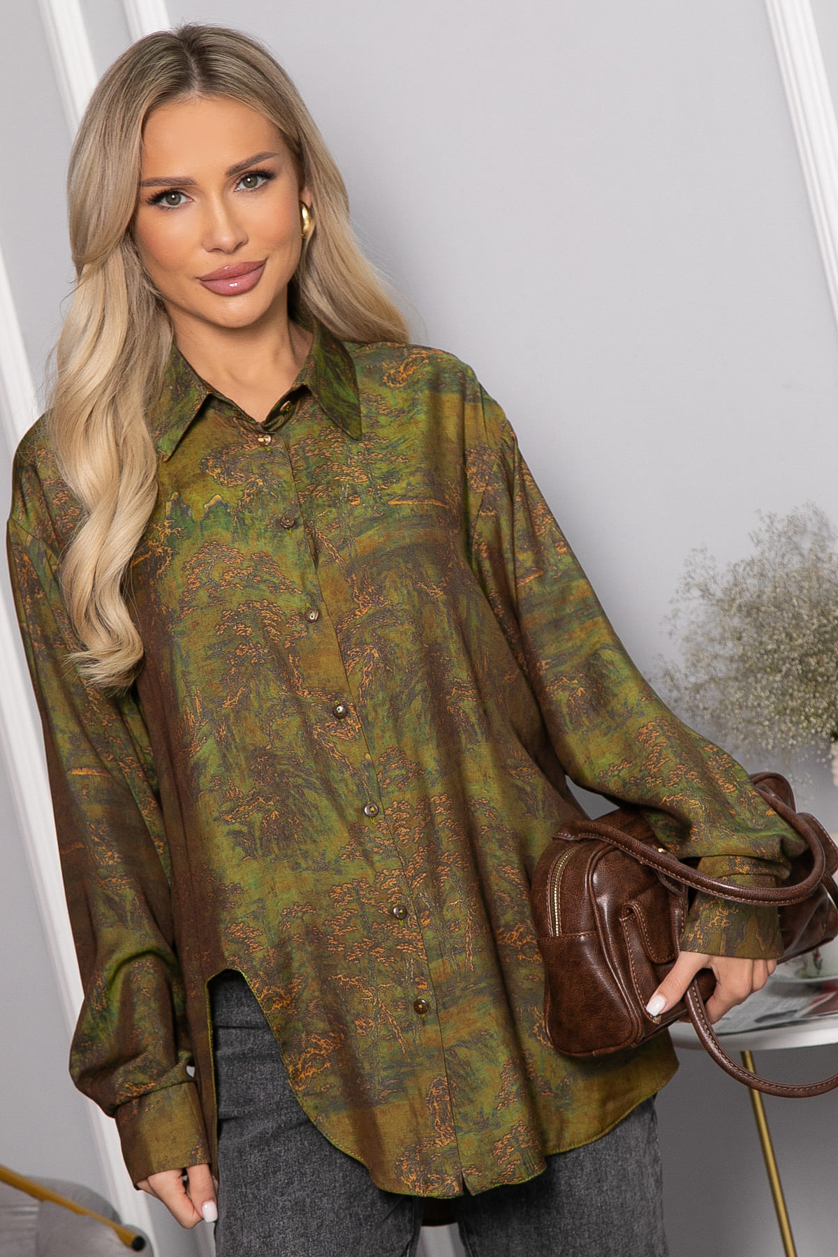 Блуза Тайна очарования (зеленая) Б14434-5М