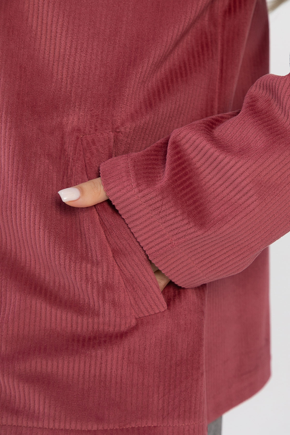 Толстовка из вельвета Нимара (чайная роза) Б14413-25М